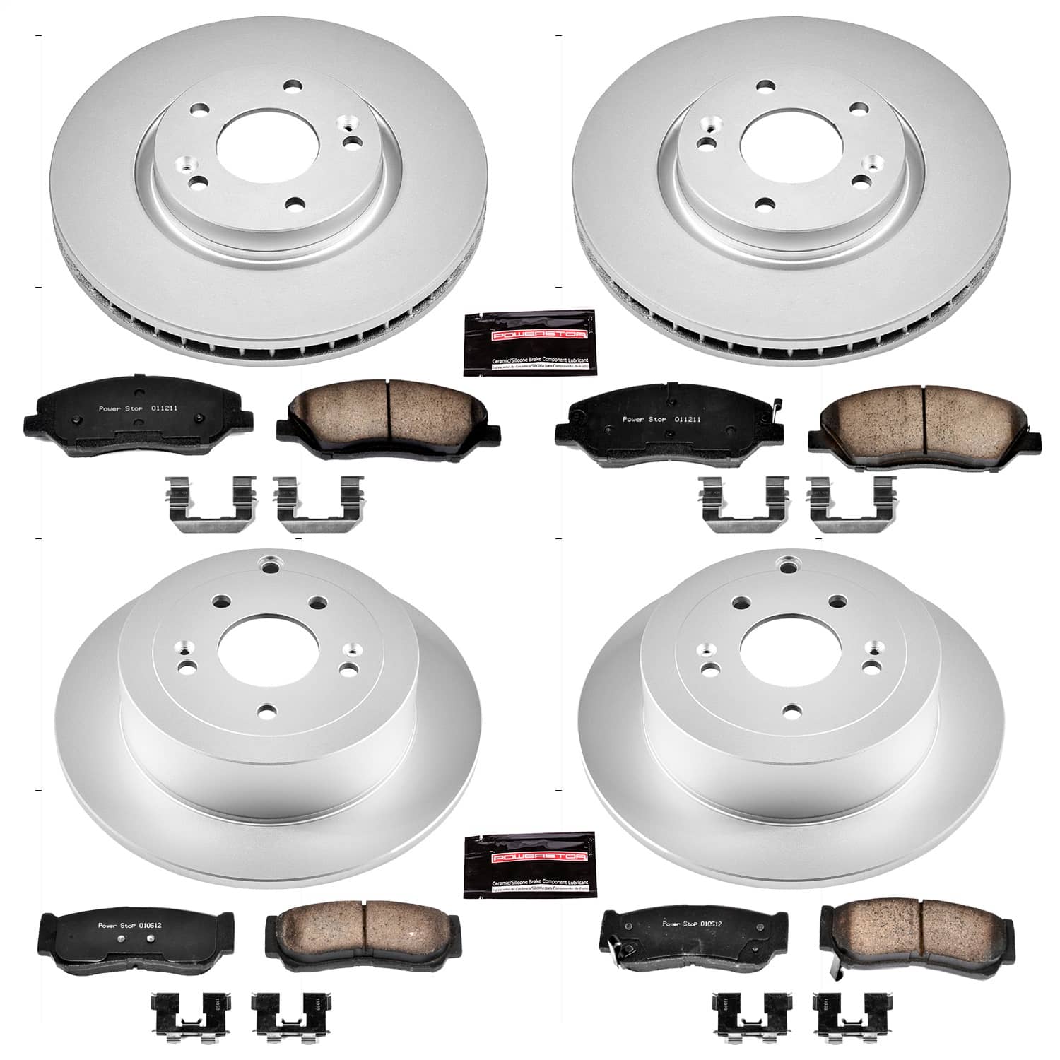 Power Stop - CRK4116 - Front and Rear - Disc Brake Pad and Rotor Kit