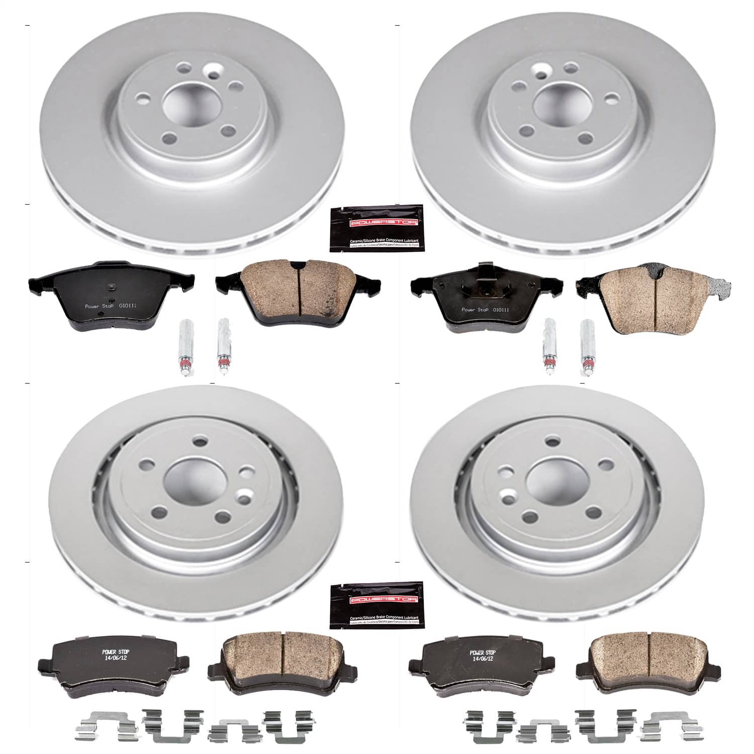 Power Stop - CRK4118 - Front and Rear - Disc Brake Pad and Rotor Kit