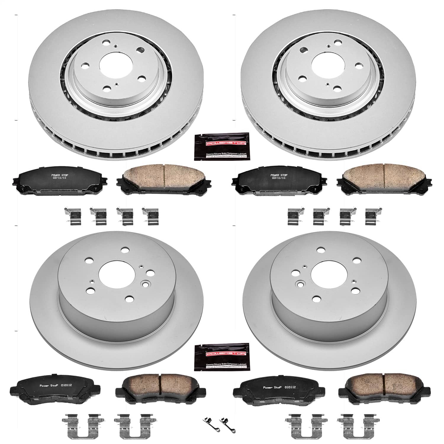 Power Stop - CRK4129 - Front and Rear - Disc Brake Pad and Rotor Kit