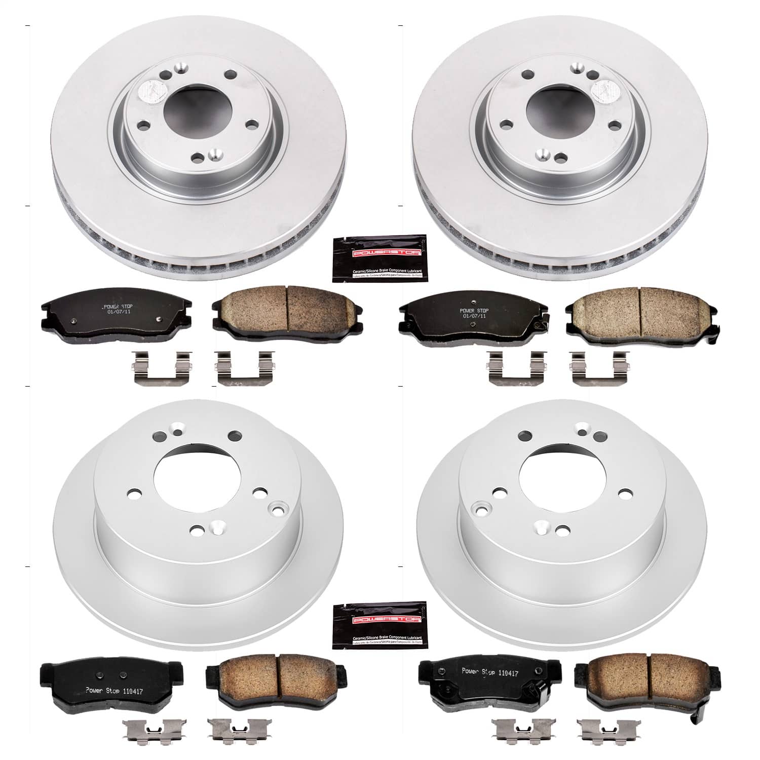 Power Stop - CRK4450 - Front and Rear - Disc Brake Pad and Rotor Kit