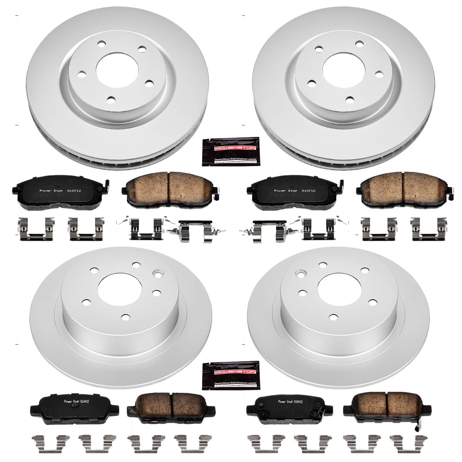 Power Stop - CRK4475 - Front and Rear - Disc Brake Pad and Rotor Kit