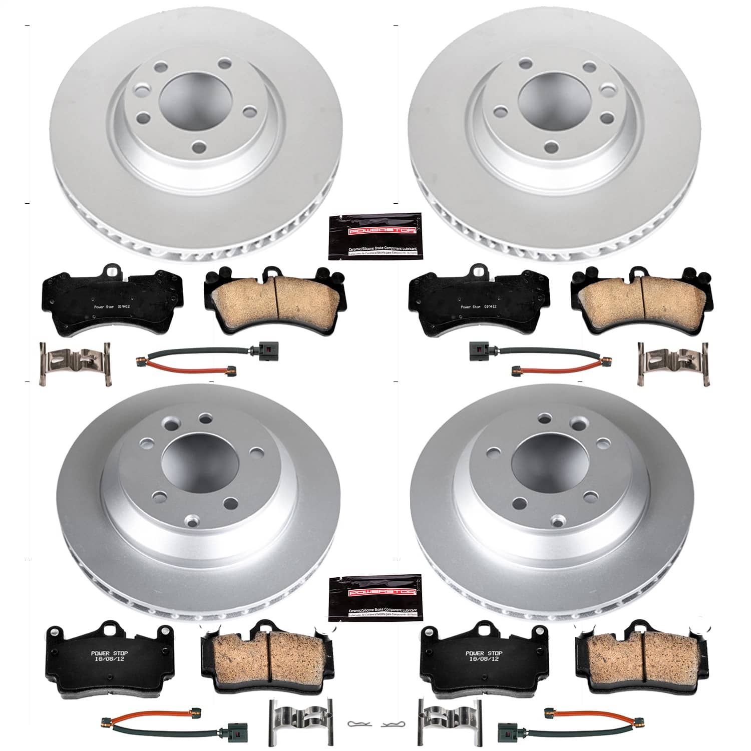 Power Stop - CRK4500 - Front and Rear - Disc Brake Pad and Rotor Kit