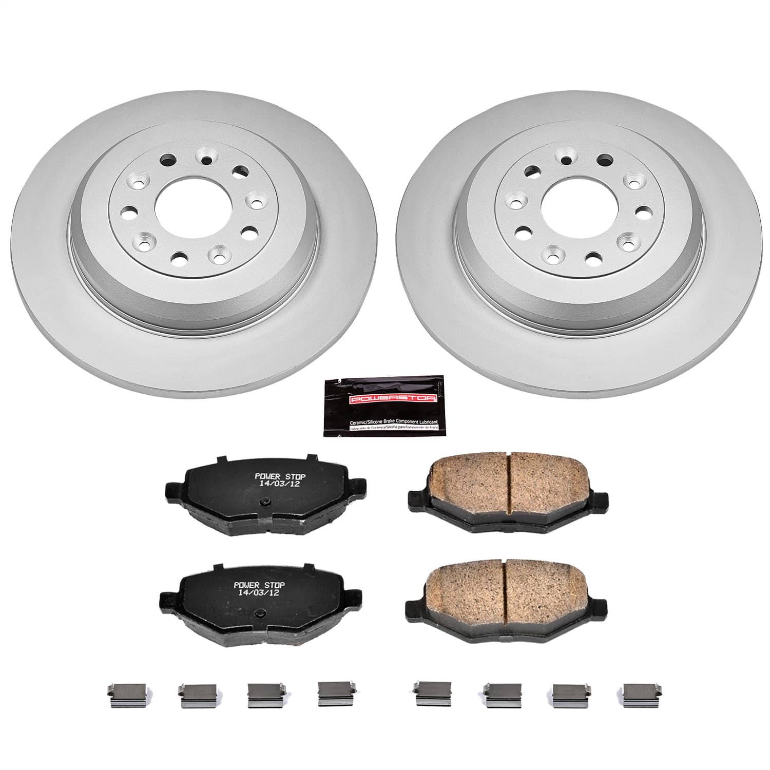 Power Stop - CRK4744 - Rear - Disc Brake Pad and Rotor Kit