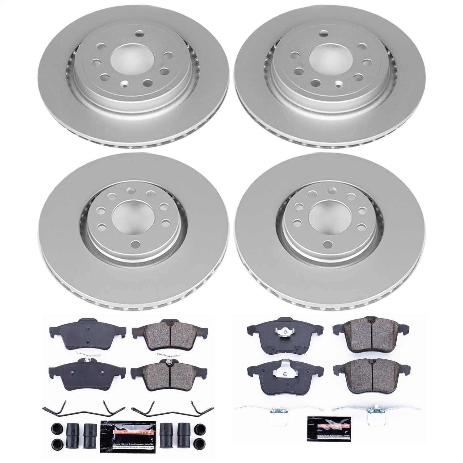 Power Stop - CRK5348 - Front and Rear - Disc Brake Pad and Rotor Kit