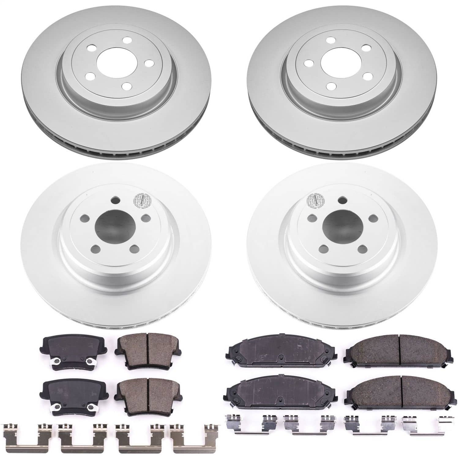 Power Stop - CRK5457 - Front and Rear - Disc Brake Pad and Rotor Kit