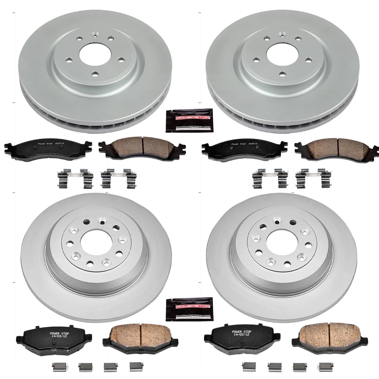Power Stop - CRK5508 - Front and Rear - Disc Brake Pad and Rotor Kit