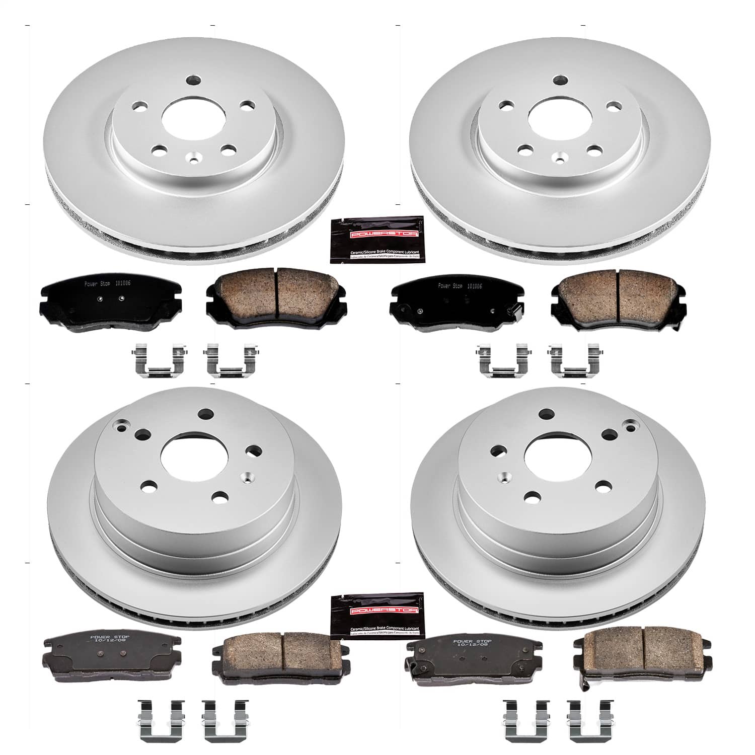 Power Stop - CRK5516 - Front and Rear - Disc Brake Pad and Rotor Kit