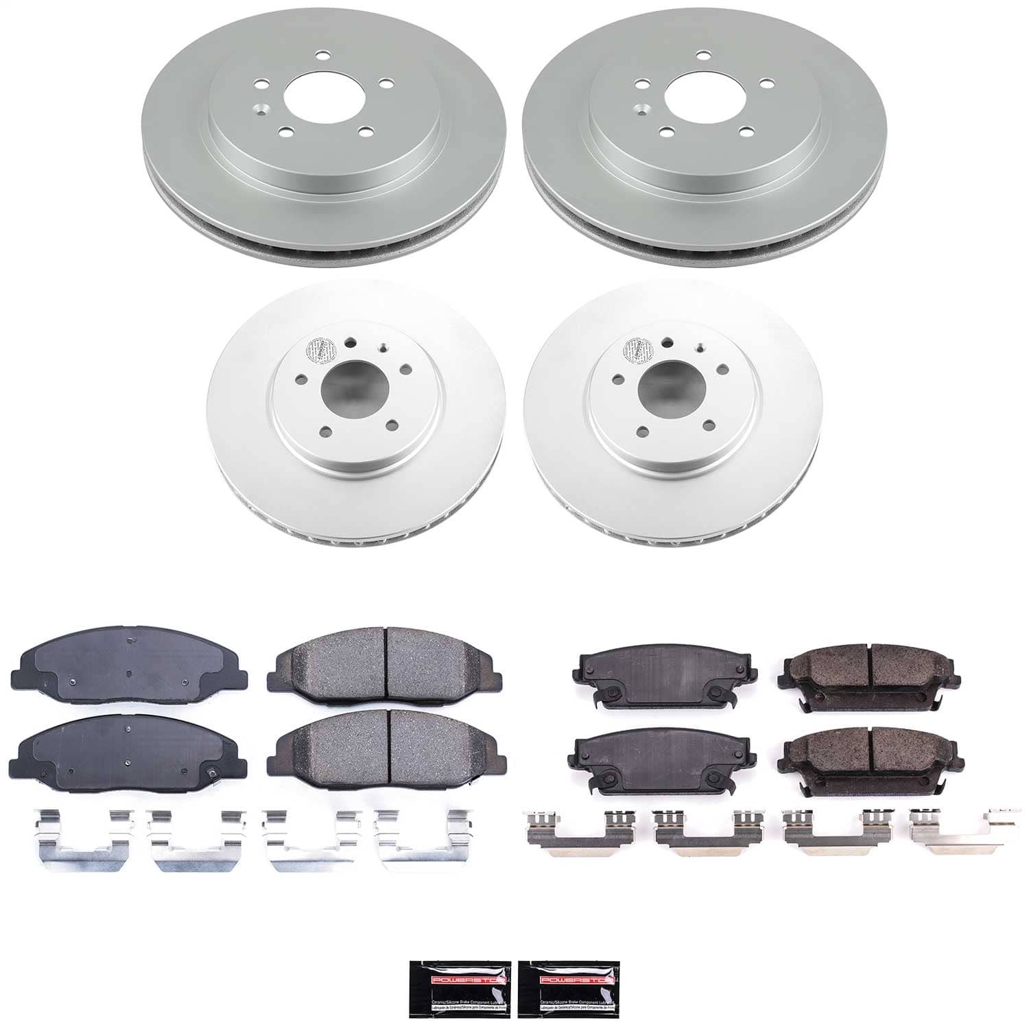 Power Stop - CRK5540 - Front and Rear - Disc Brake Pad and Rotor Kit