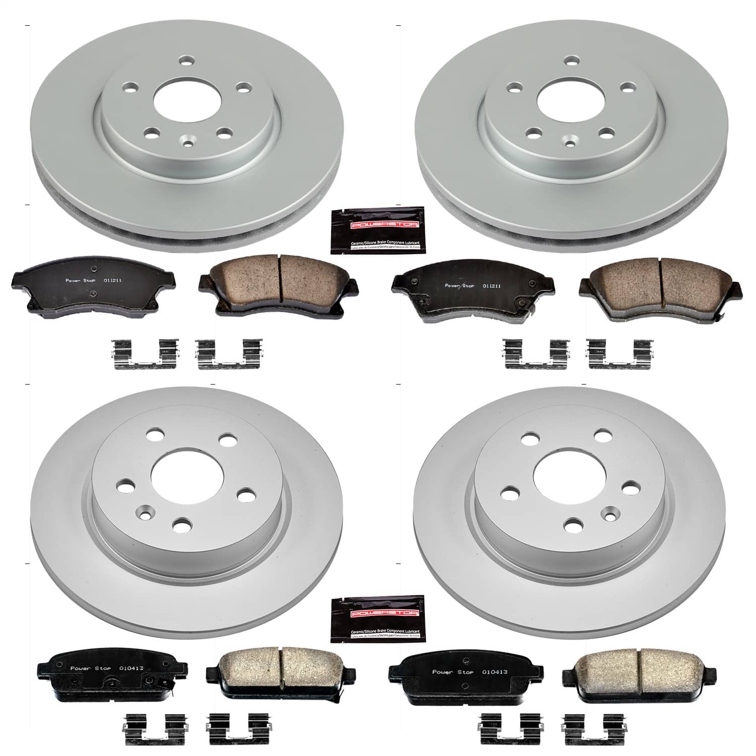 Power Stop - CRK5551 - Front and Rear - Disc Brake Pad and Rotor Kit