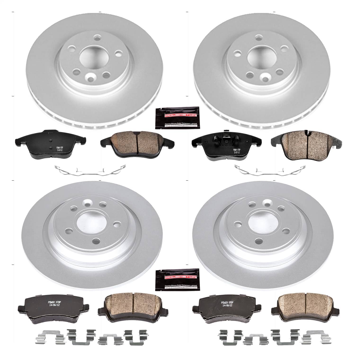 Power Stop - CRK5611 - Front and Rear - Disc Brake Pad and Rotor Kit