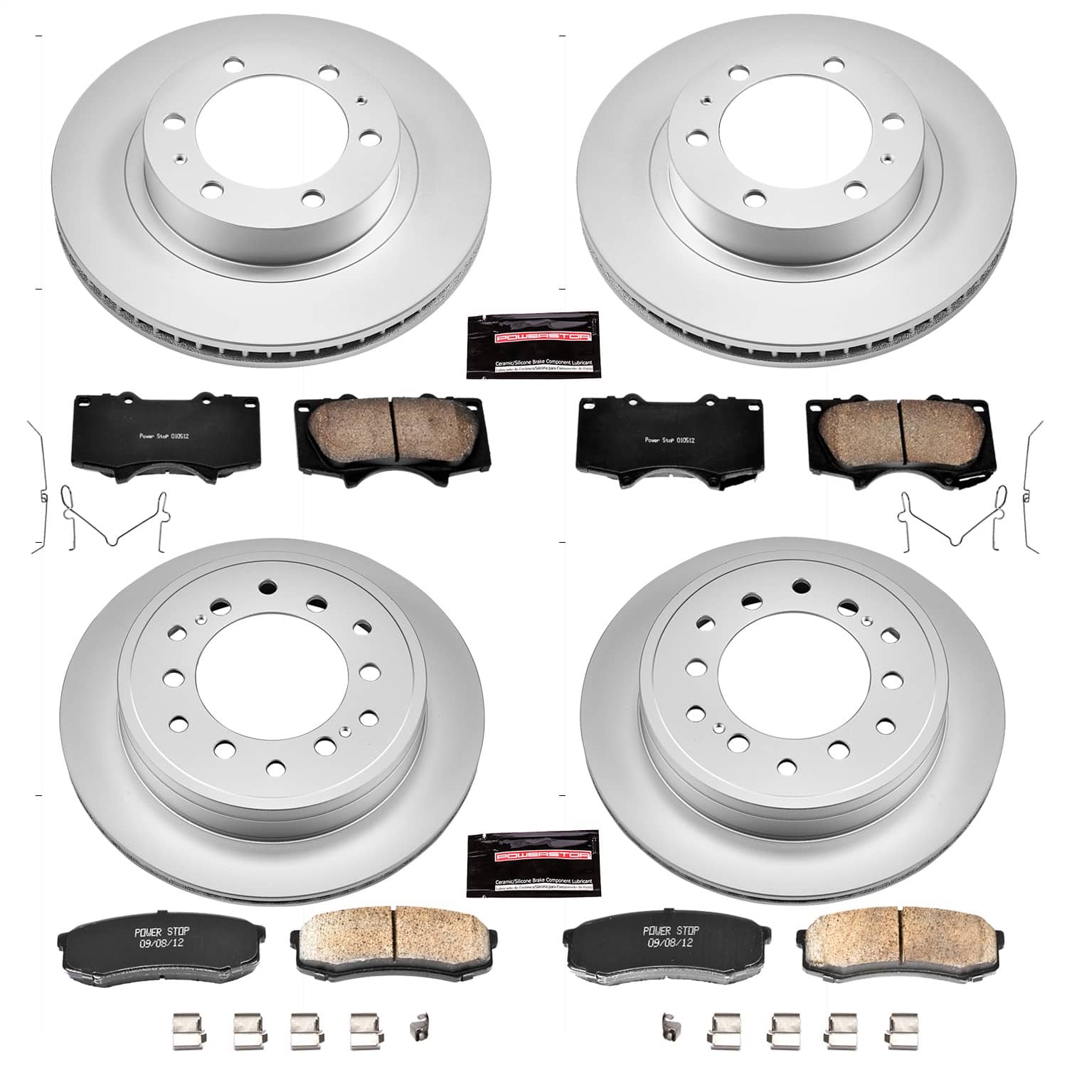 Power Stop - CRK5805 - Front and Rear - Disc Brake Pad and Rotor Kit