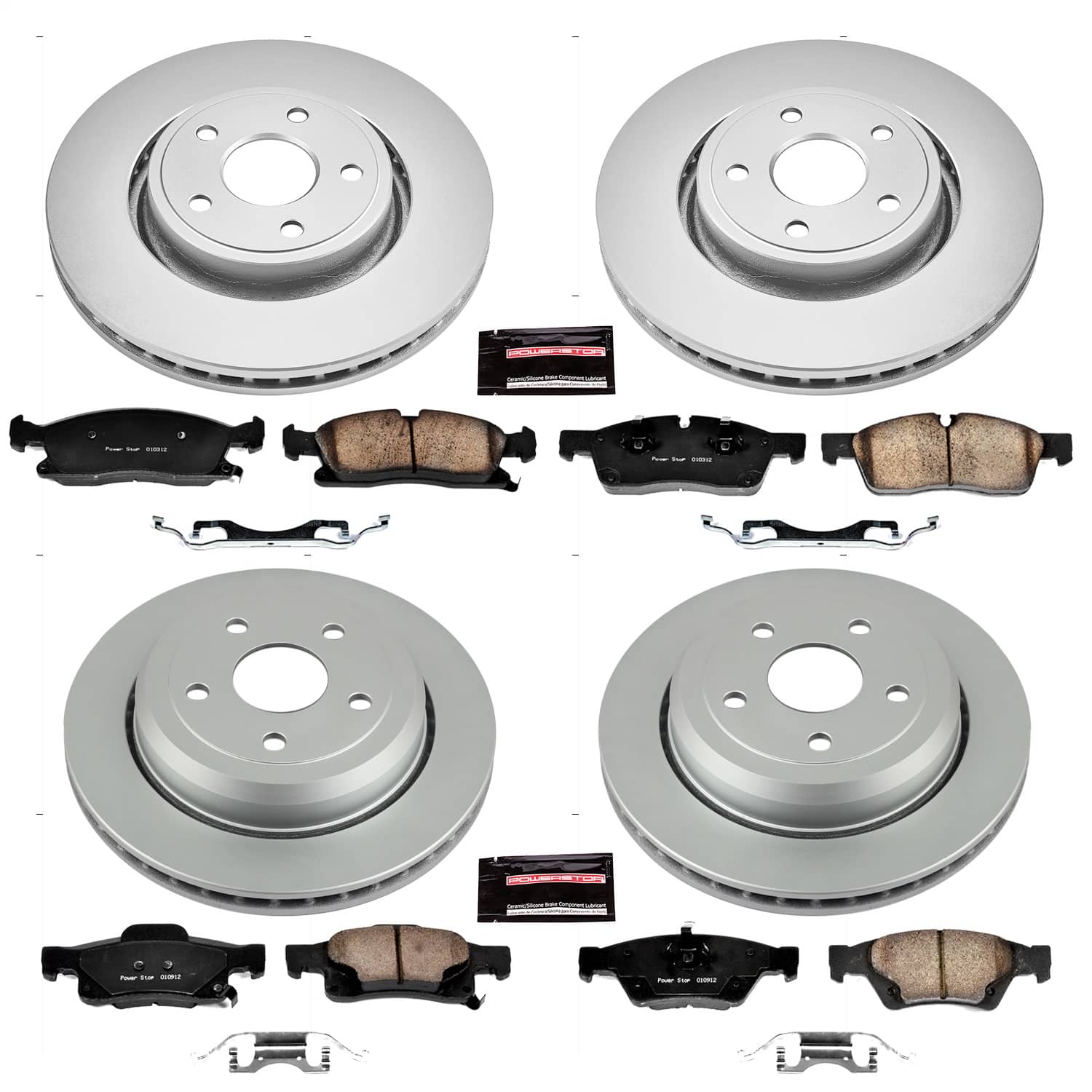 Power Stop - CRK5955 - Front and Rear - Disc Brake Pad and Rotor Kit