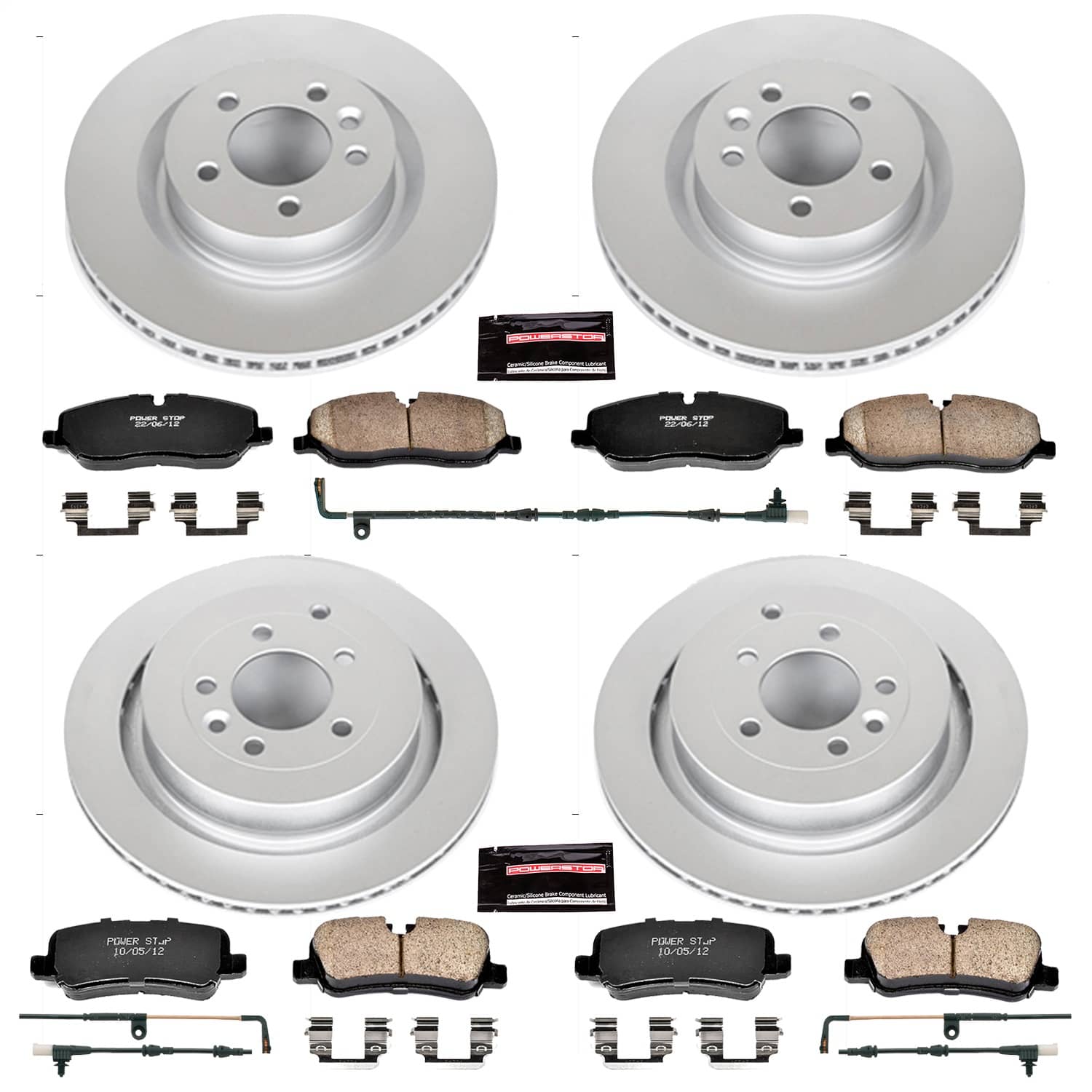Power Stop - CRK6048 - Front and Rear - Disc Brake Pad and Rotor Kit
