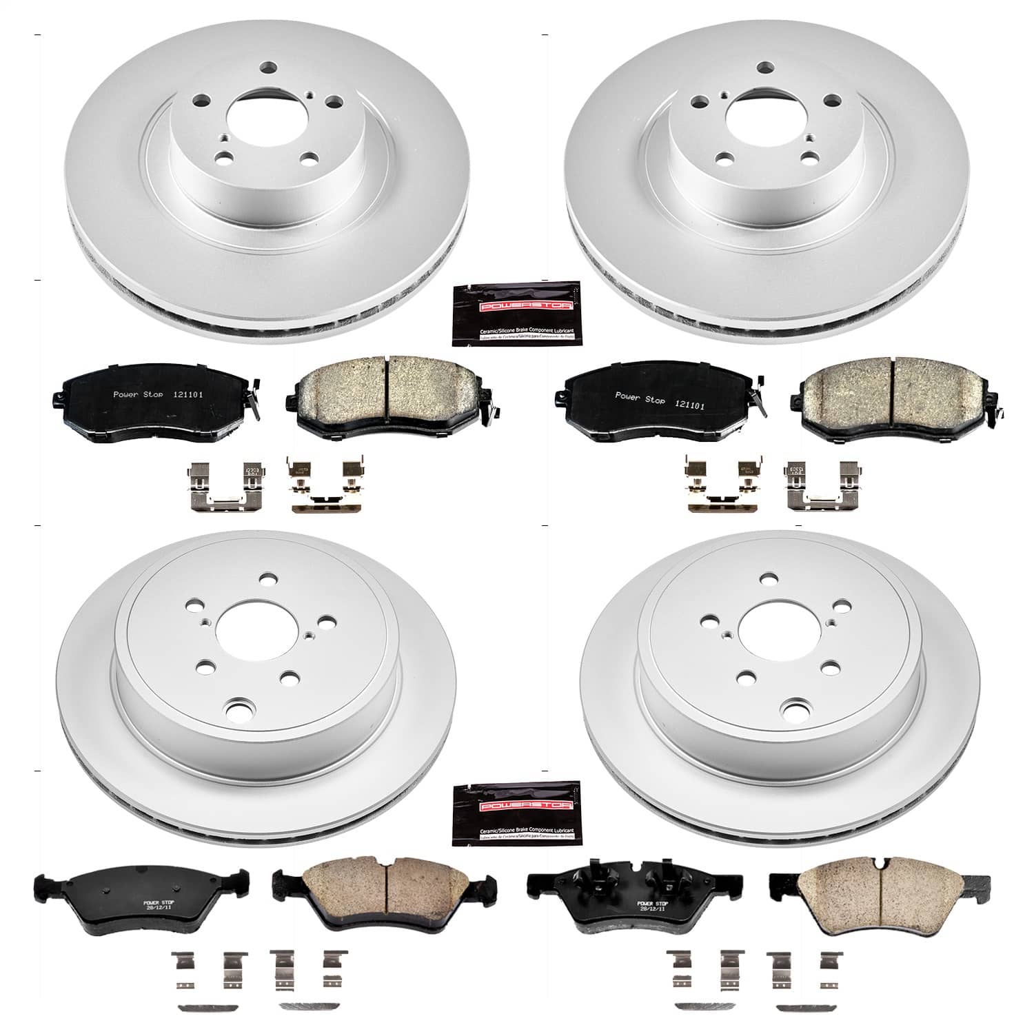 Power Stop - CRK6164 - Front and Rear - Disc Brake Pad and Rotor Kit