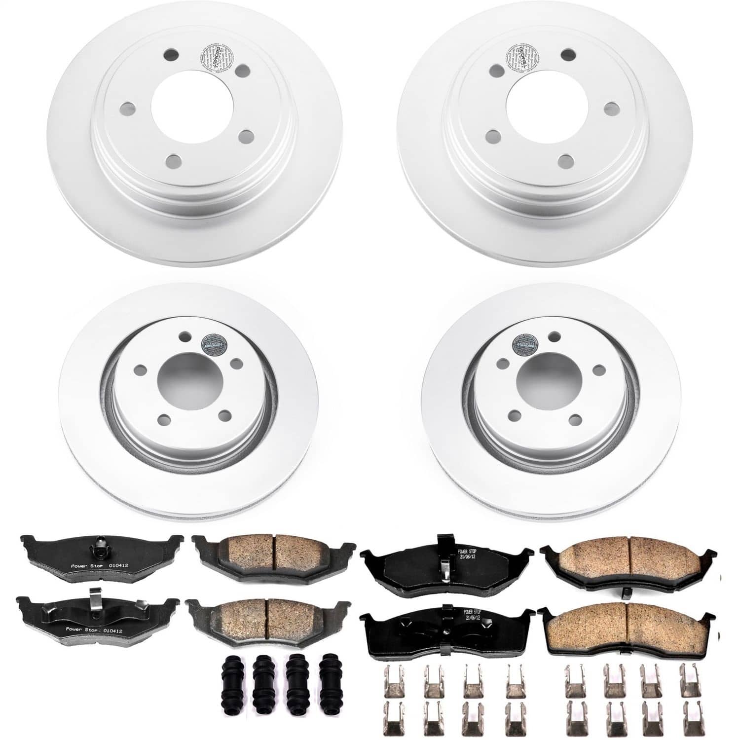Power Stop - CRK6178 - Front and Rear - Disc Brake Pad and Rotor Kit