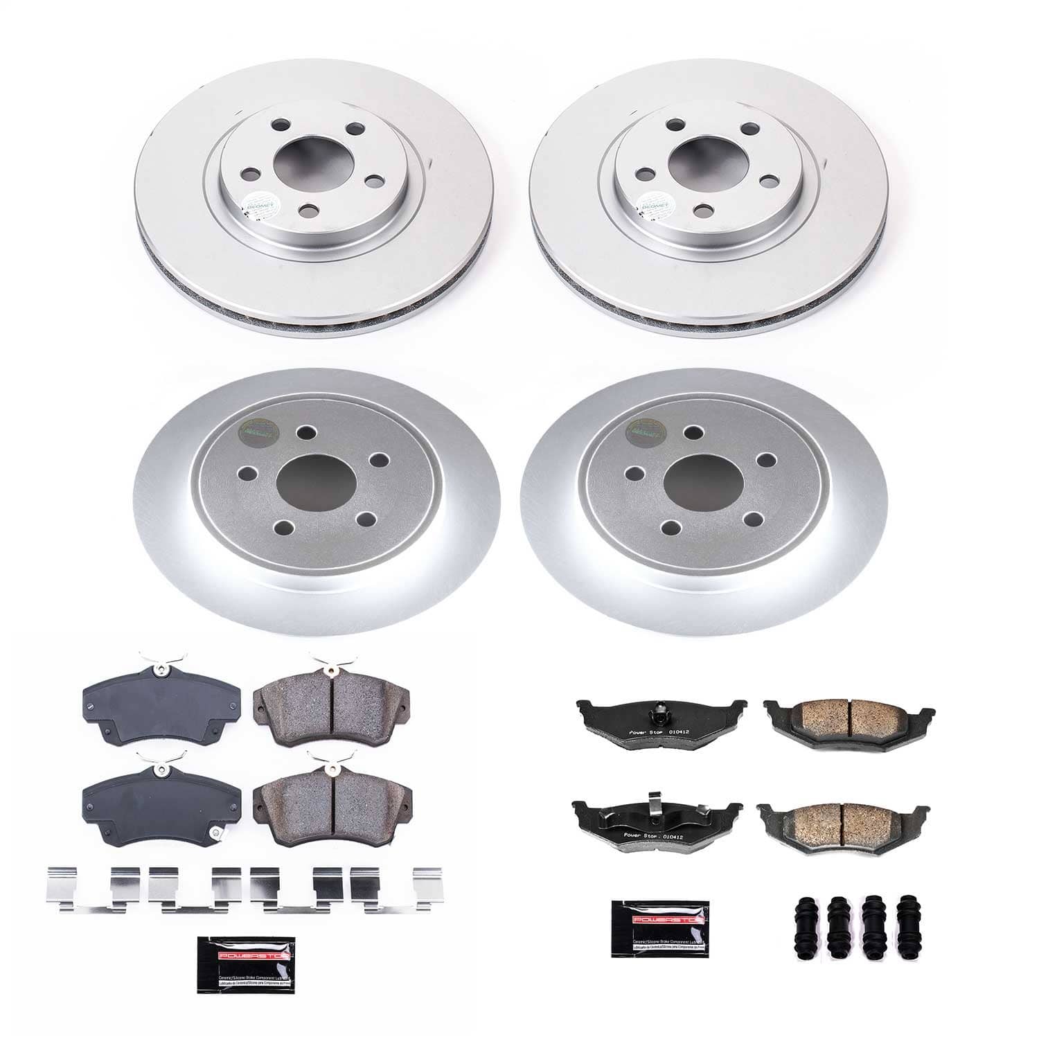 Power Stop - CRK6180 - Front and Rear - Disc Brake Pad and Rotor Kit