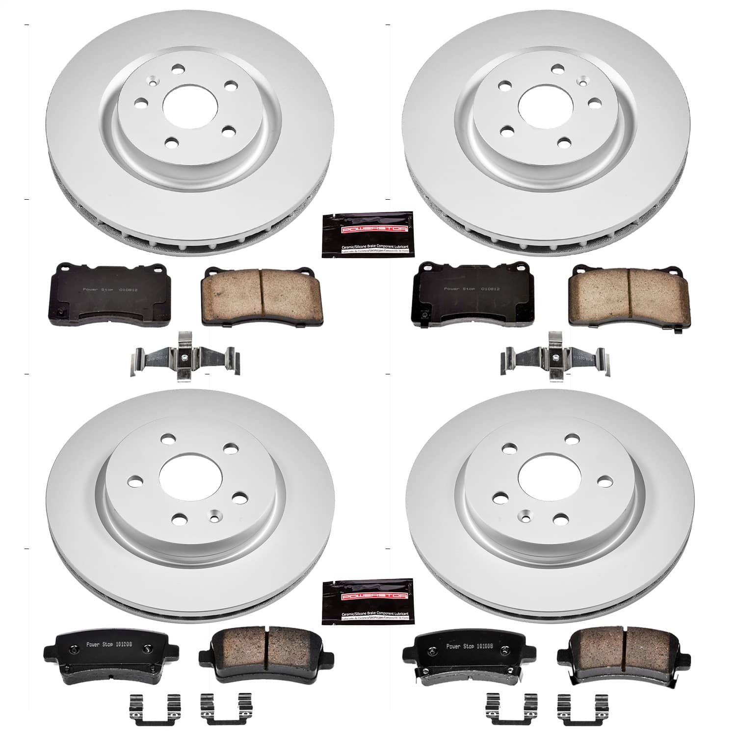 Power Stop - CRK6188 - Front and Rear - Disc Brake Pad and Rotor Kit