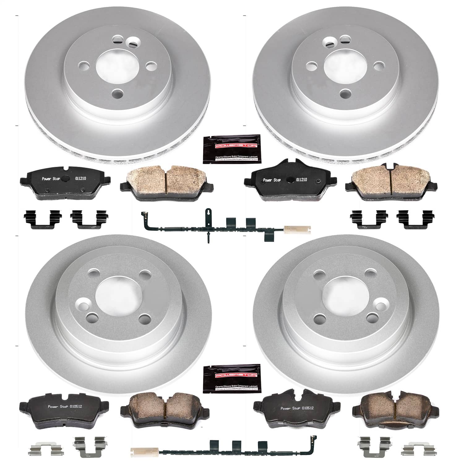 Power Stop - CRK6298 - Front and Rear - Disc Brake Pad and Rotor Kit