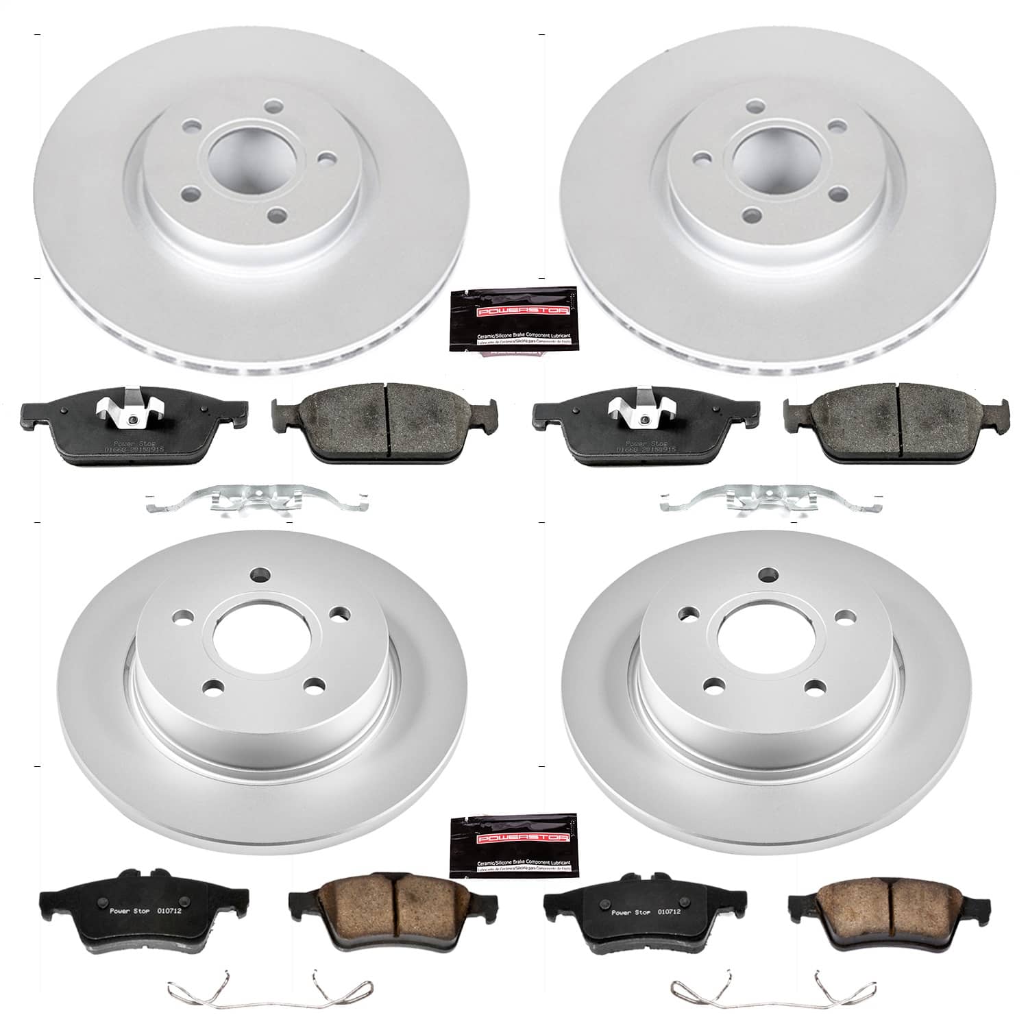 Power Stop - CRK6350 - Front and Rear - Disc Brake Pad and Rotor Kit