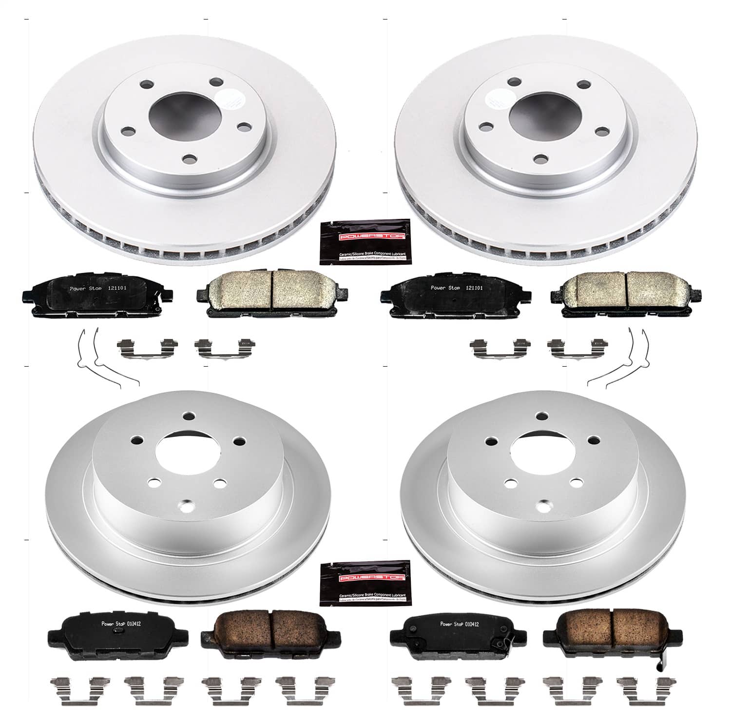 Power Stop - CRK6361 - Front and Rear - Disc Brake Pad and Rotor Kit