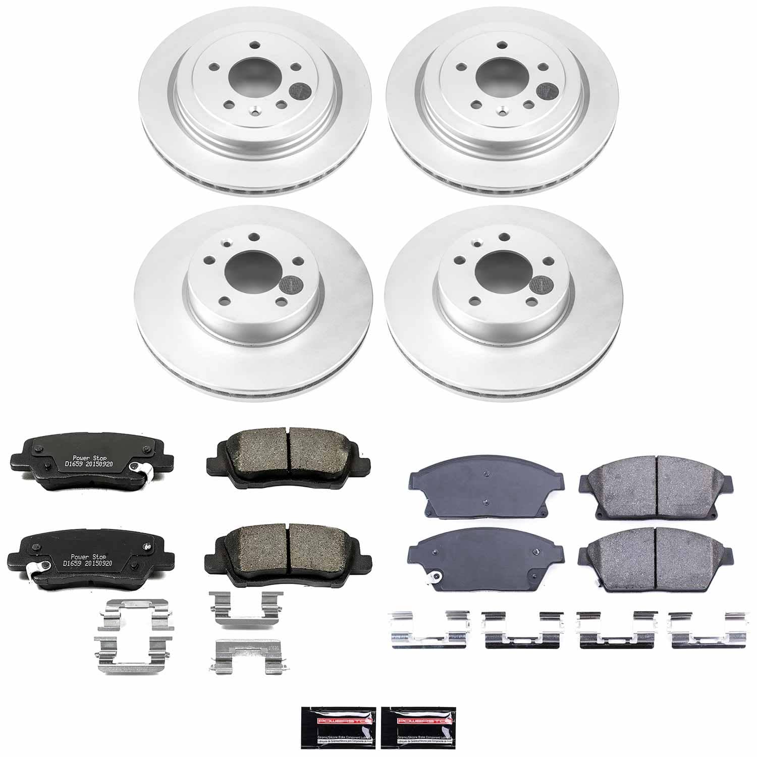 Power Stop - CRK6387 - Front and Rear - Disc Brake Pad and Rotor Kit