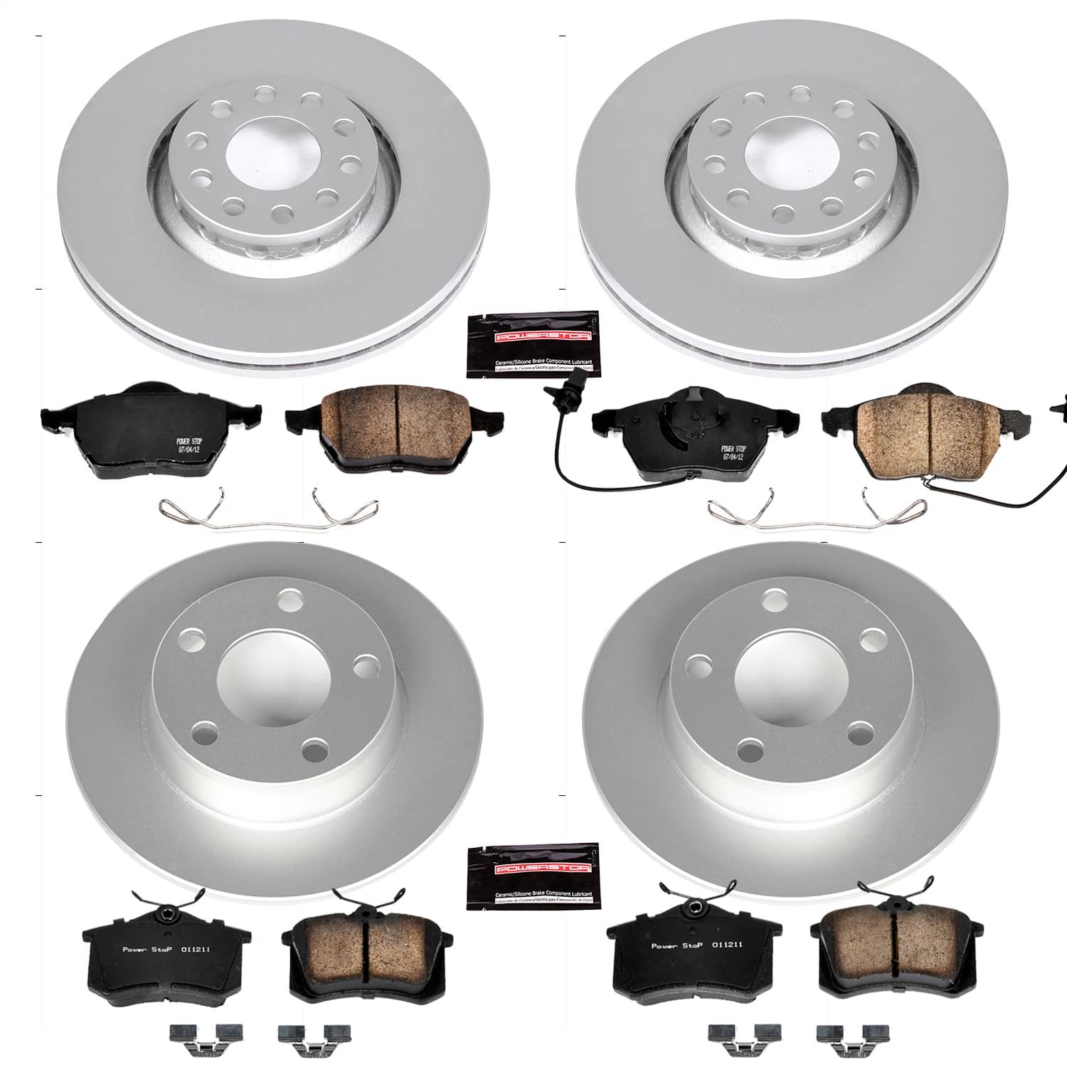 Power Stop - CRK639 - Front and Rear - Disc Brake Pad and Rotor Kit