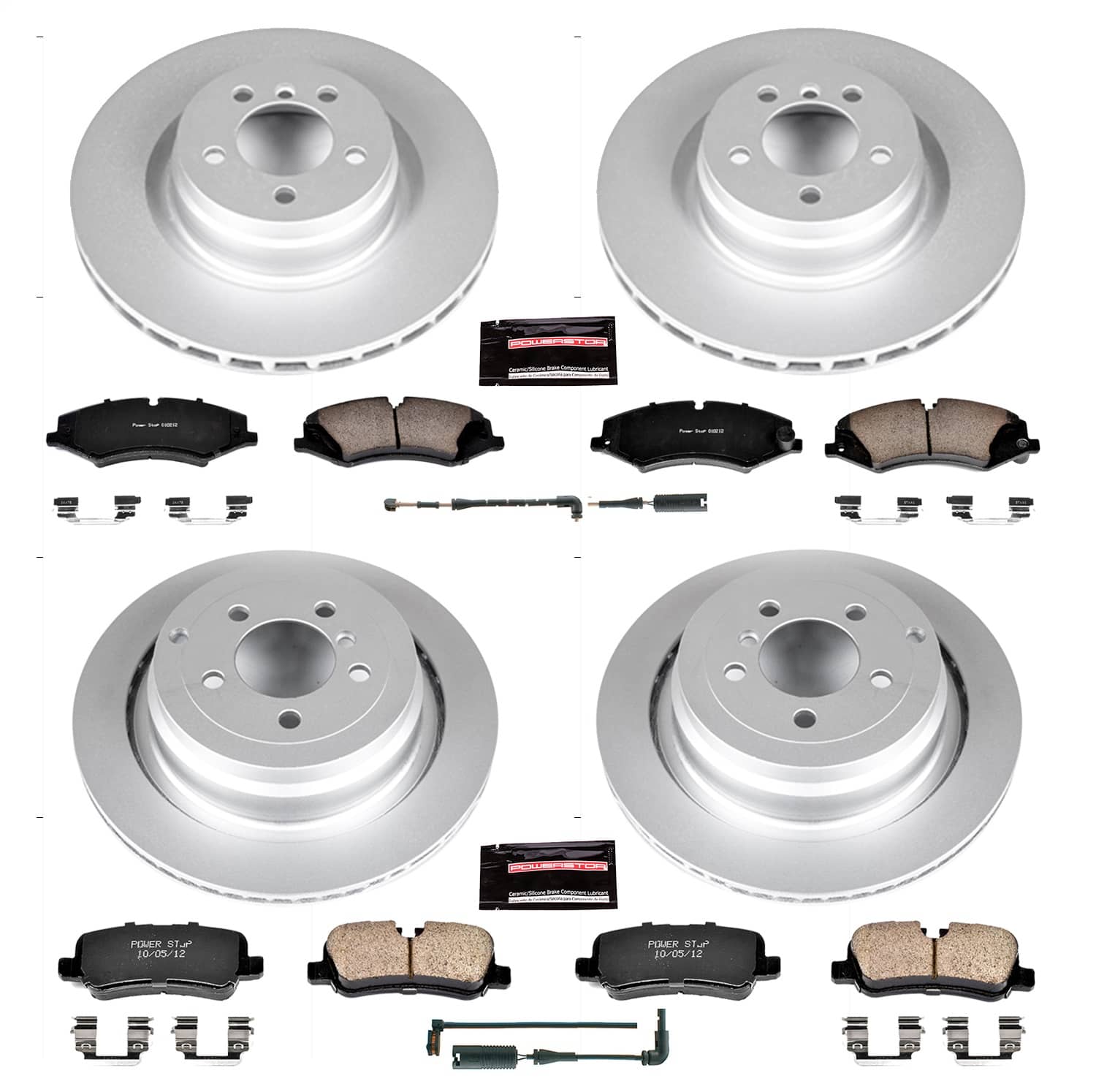 Power Stop - CRK6476 - Front and Rear - Disc Brake Pad and Rotor Kit