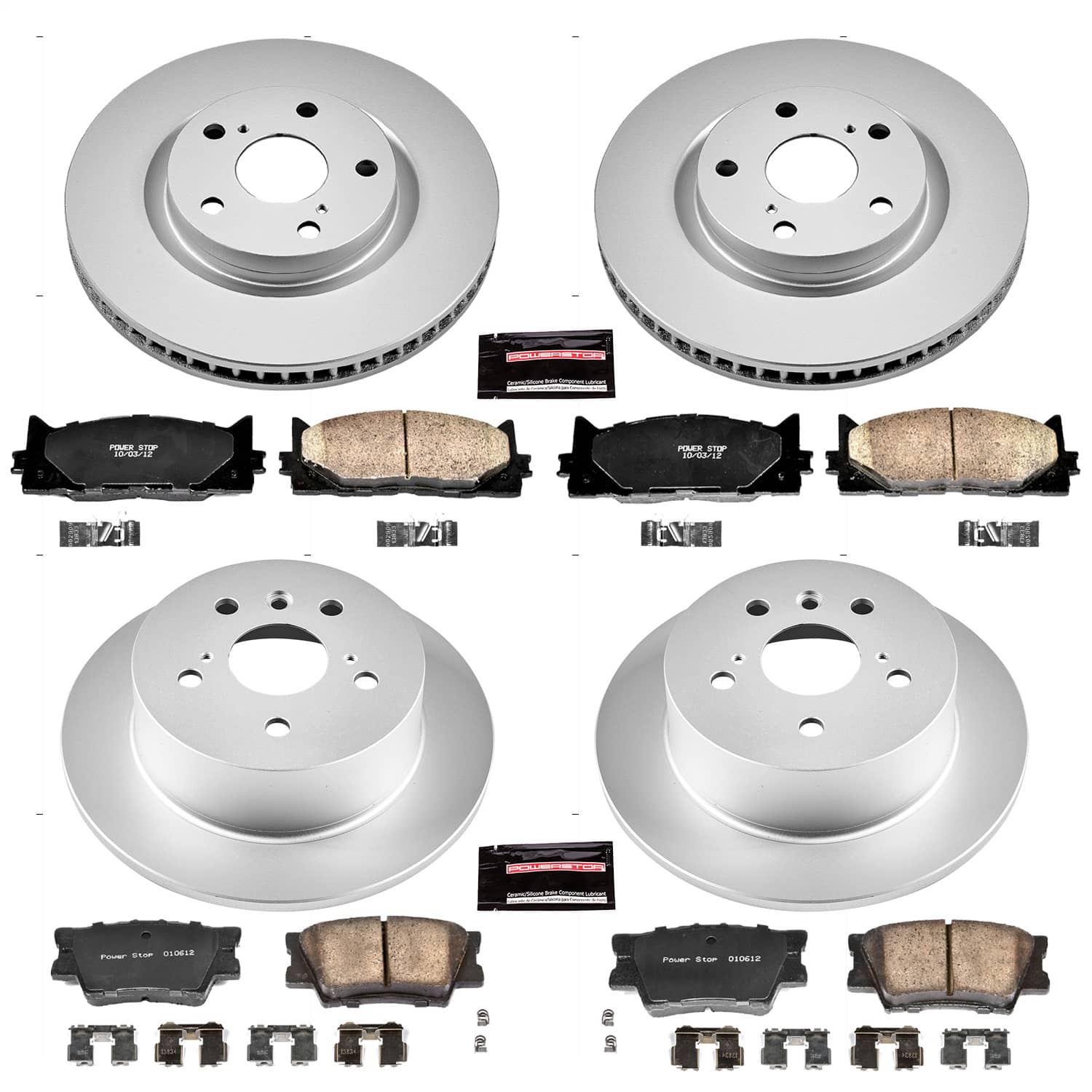 Power Stop - CRK6480 - Front and Rear - Disc Brake Pad and Rotor Kit