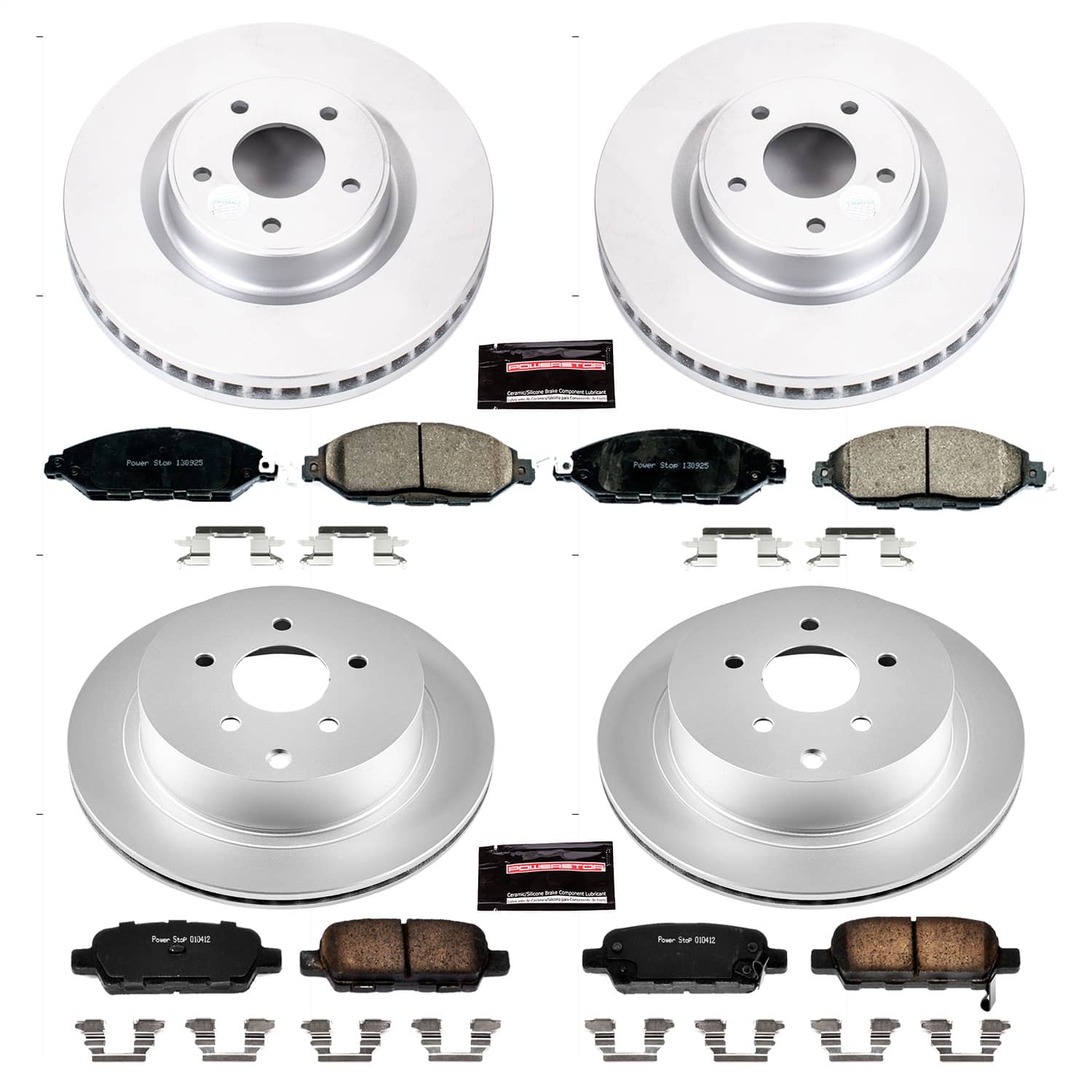 Power Stop - CRK6497 - Front and Rear - Disc Brake Pad and Rotor Kit