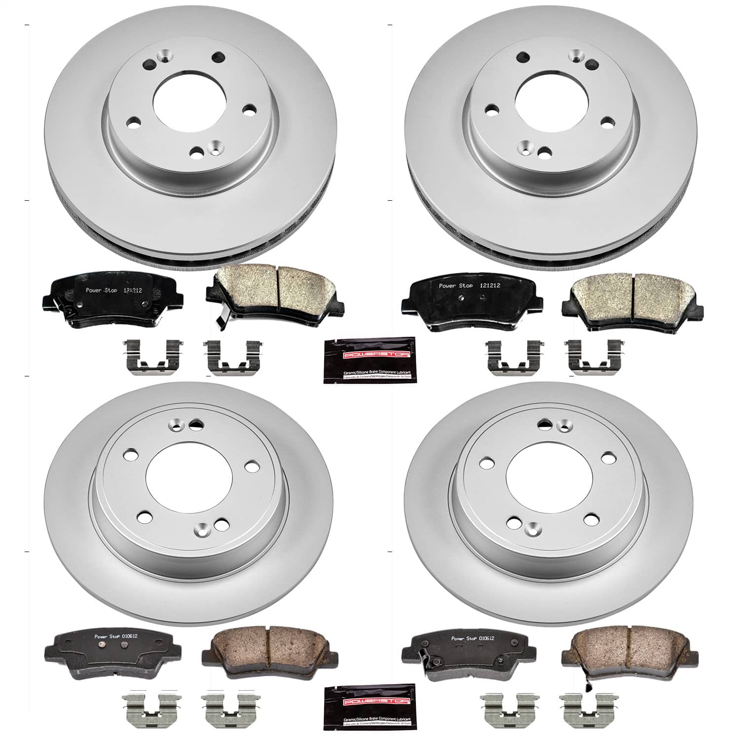 Power Stop - CRK6504 - Front and Rear - Disc Brake Pad and Rotor Kit