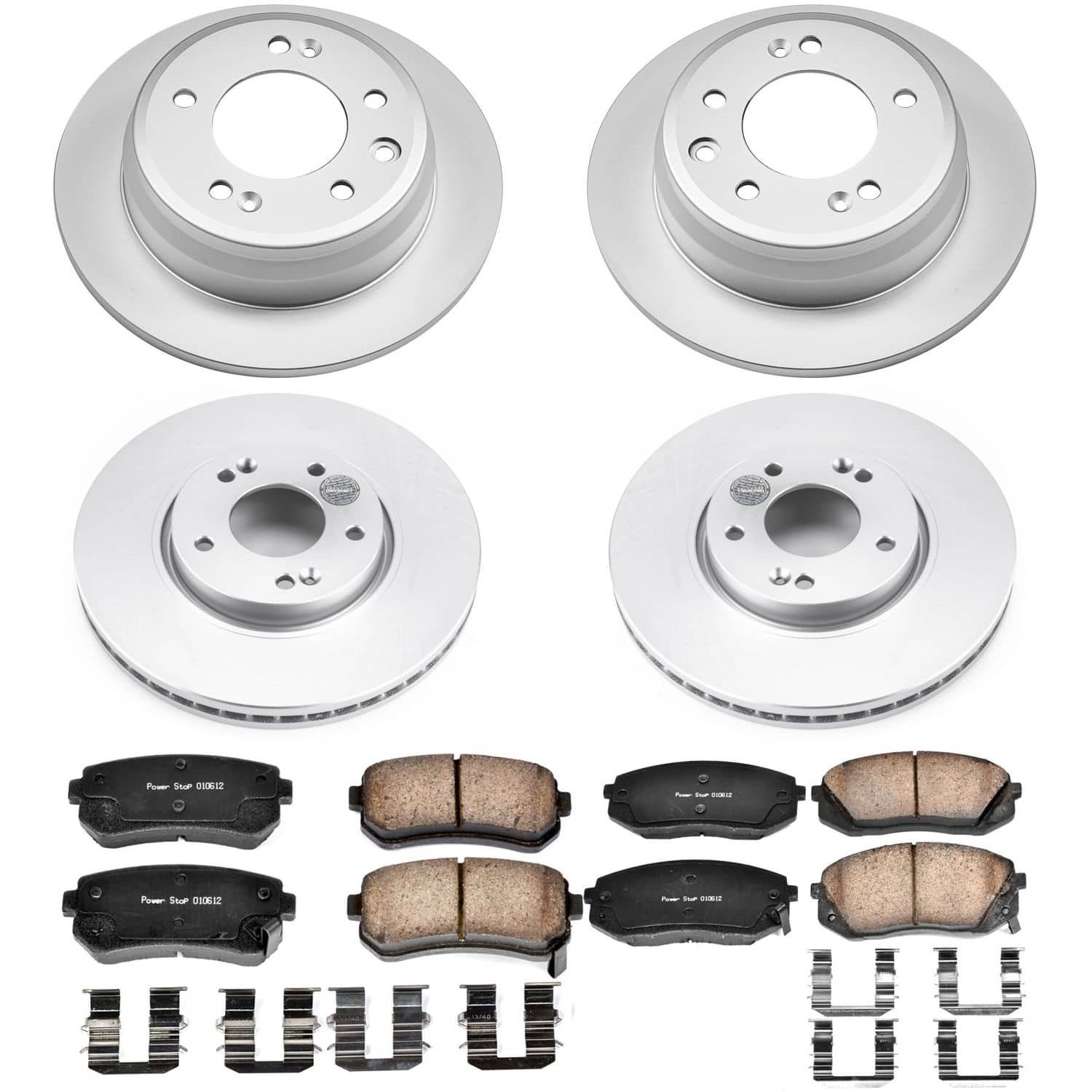 Power Stop - CRK6512 - Front and Rear - Disc Brake Pad and Rotor Kit