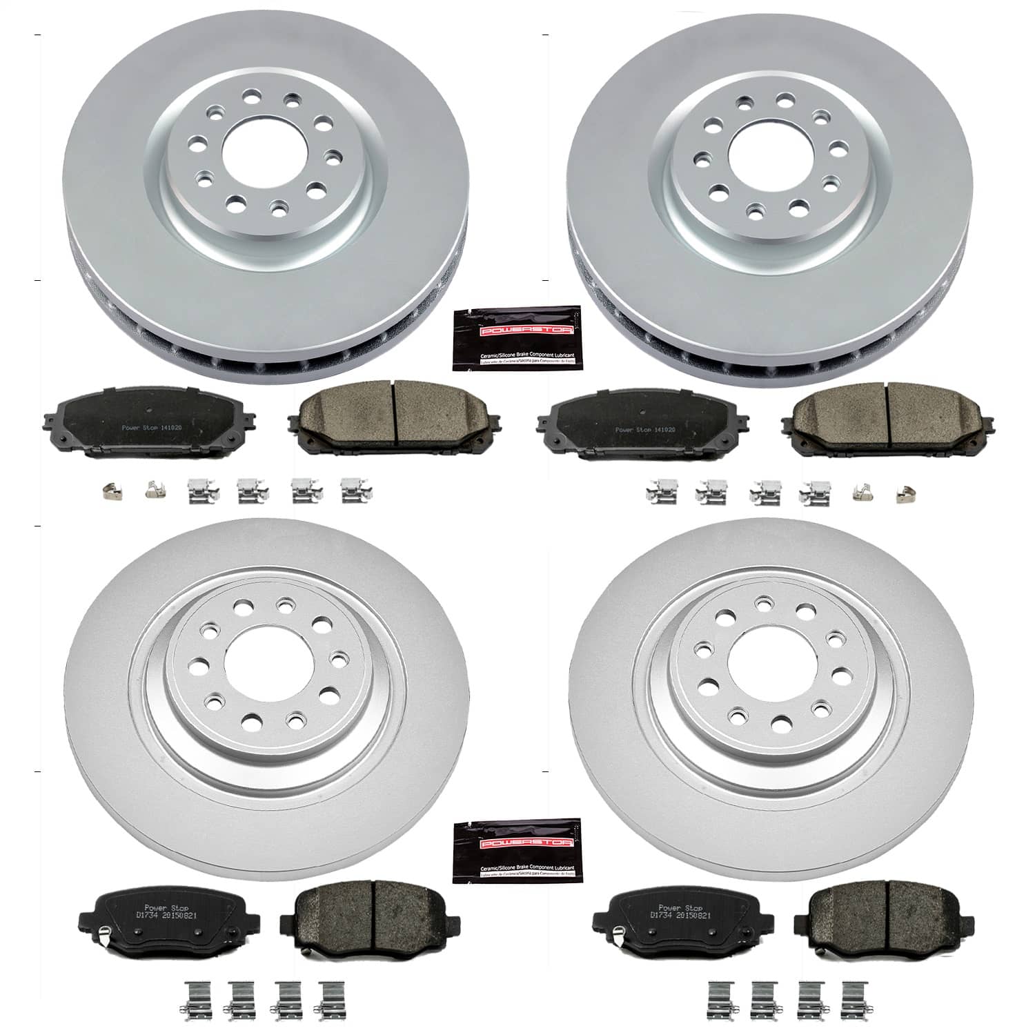 Power Stop - CRK6541 - Front and Rear - Disc Brake Pad and Rotor Kit