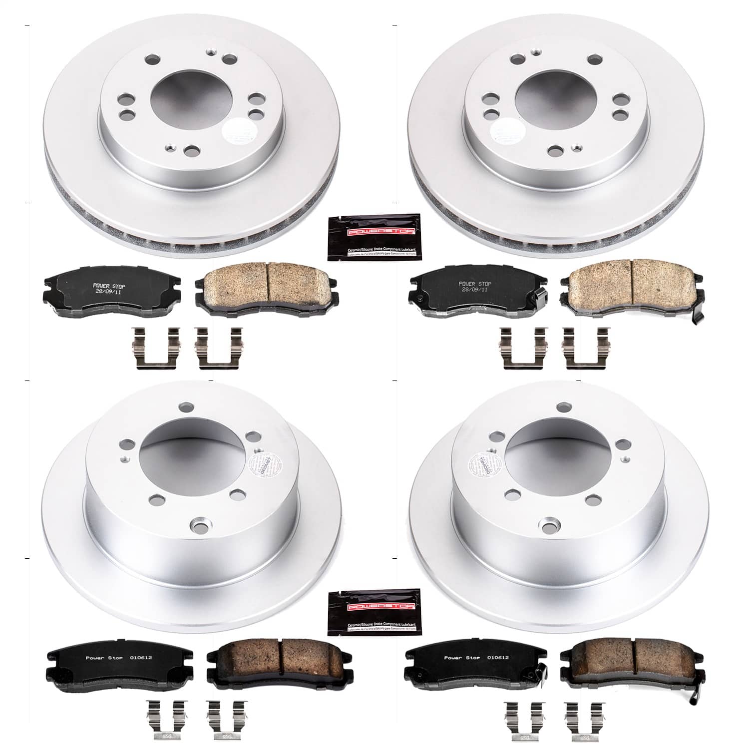 Power Stop - CRK683 - Front and Rear - Disc Brake Pad and Rotor Kit