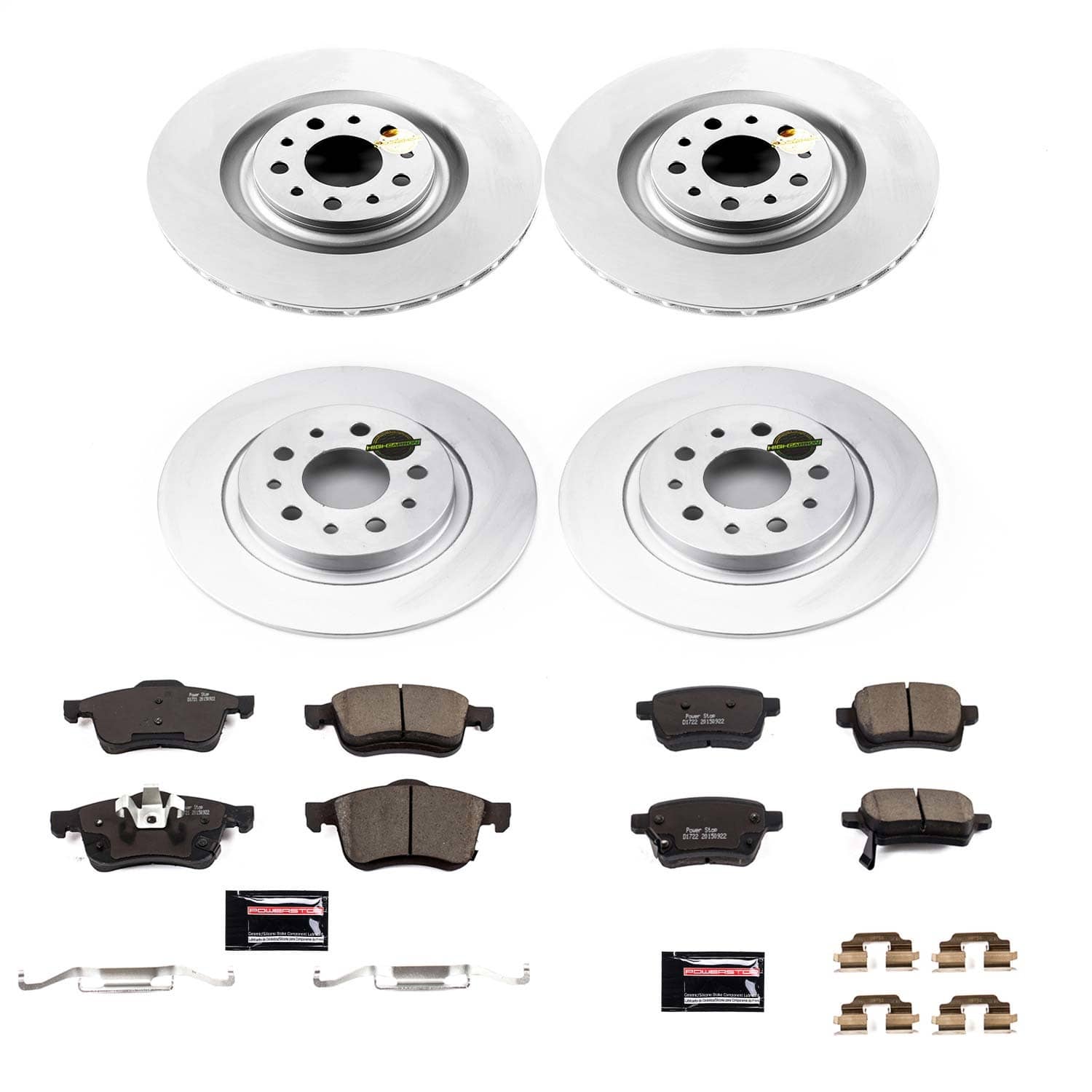 Power Stop - CRK6839 - Front and Rear - Disc Brake Pad and Rotor Kit