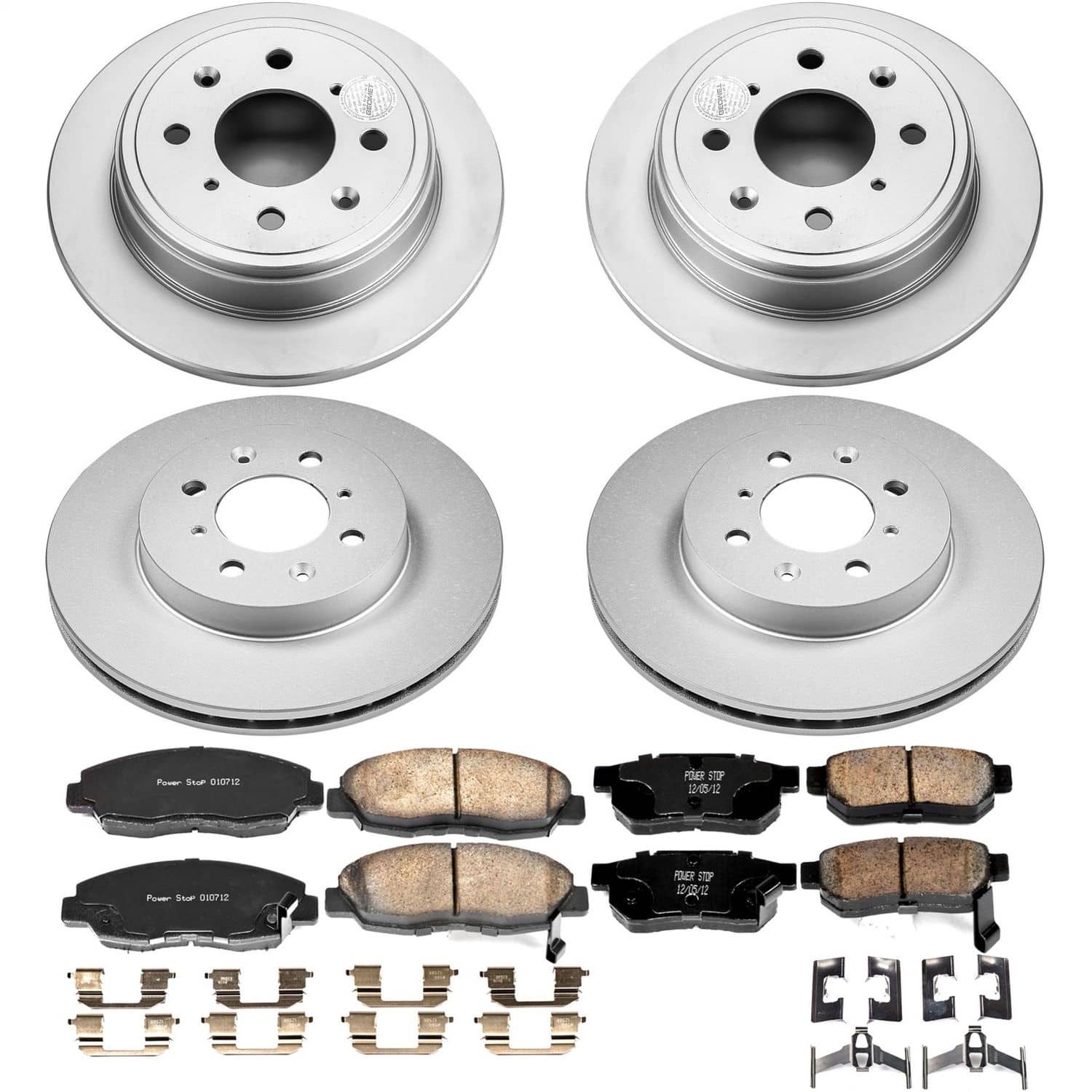 Power Stop - CRK691 - Front and Rear - Disc Brake Pad and Rotor Kit