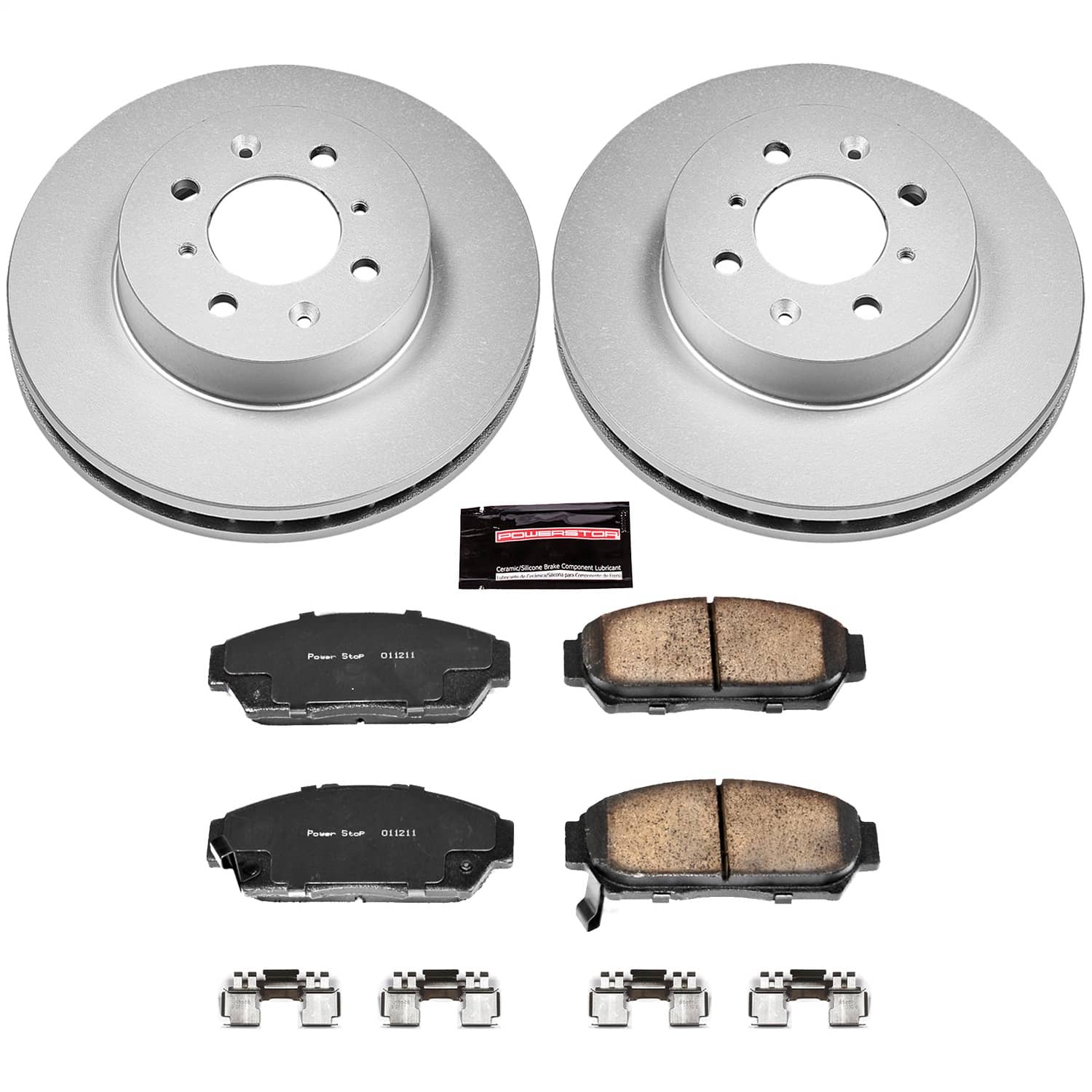 Power Stop - CRK692 - Front - Disc Brake Pad and Rotor Kit