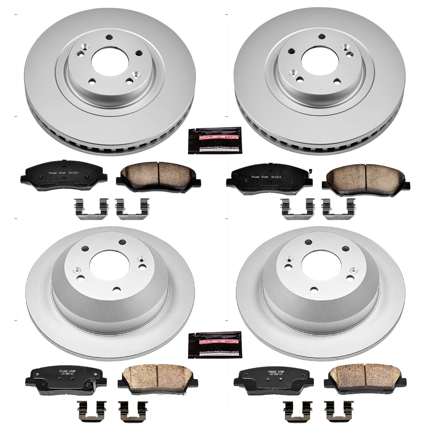 Power Stop - CRK6950 - Front and Rear - Disc Brake Pad and Rotor Kit