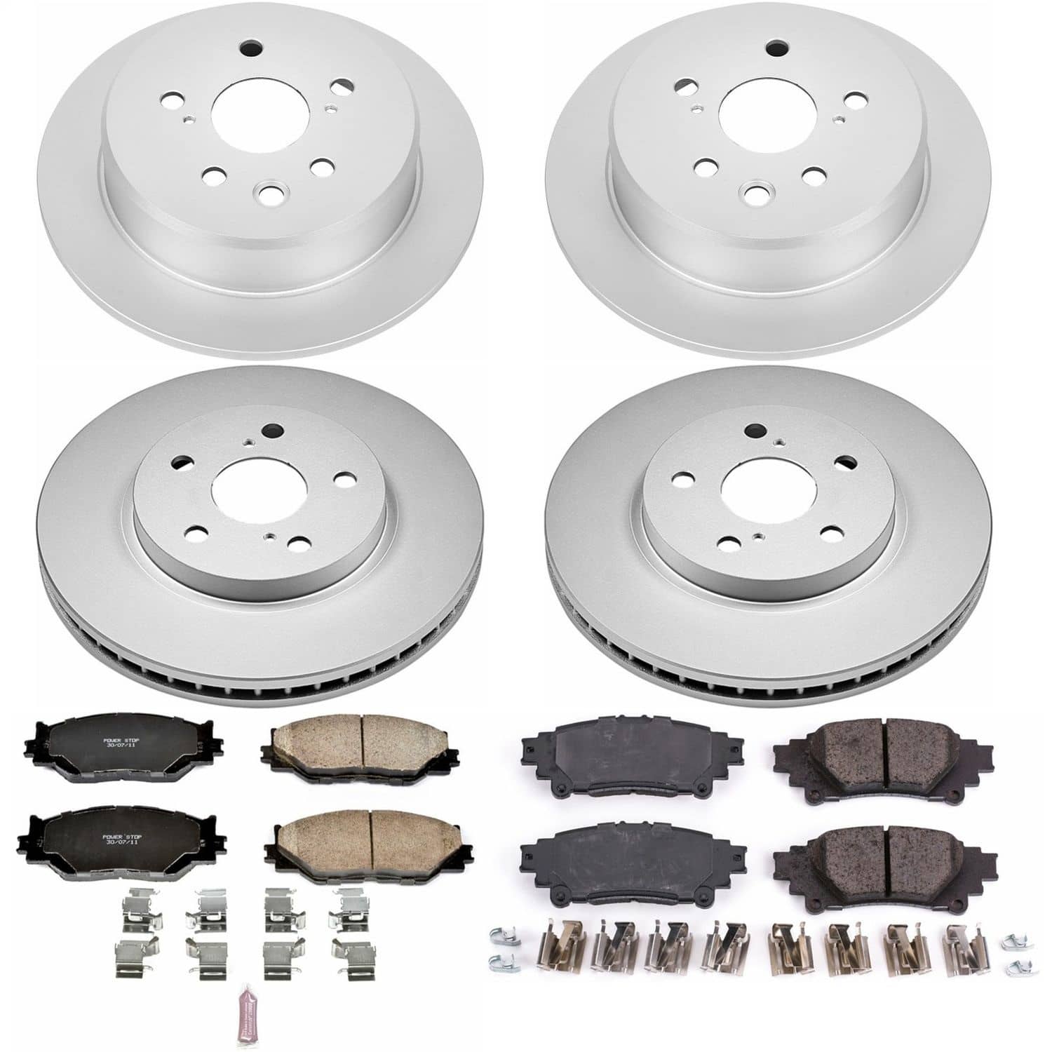 Power Stop - CRK6988 - Front and Rear - Disc Brake Pad and Rotor Kit