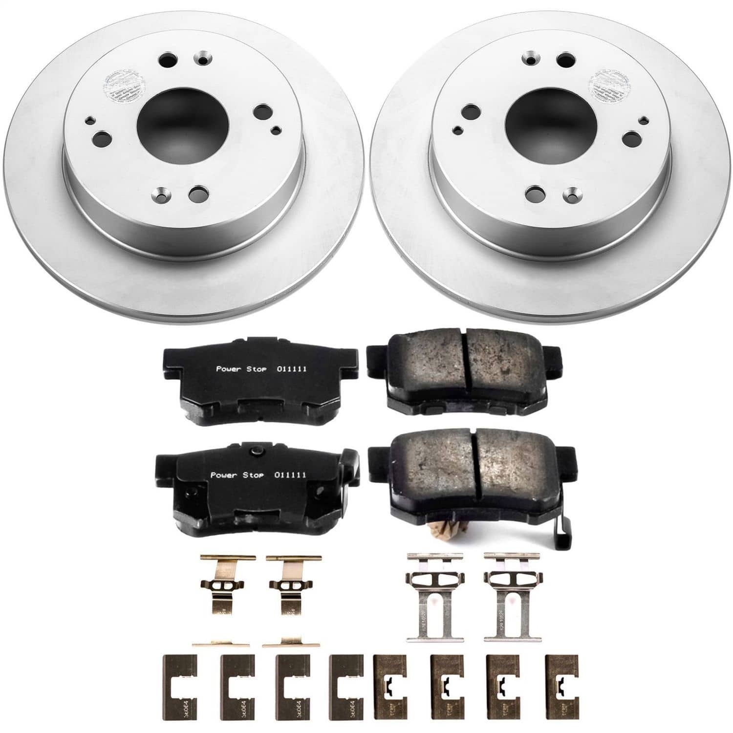 Power Stop - CRK701 - Rear - Disc Brake Pad and Rotor Kit