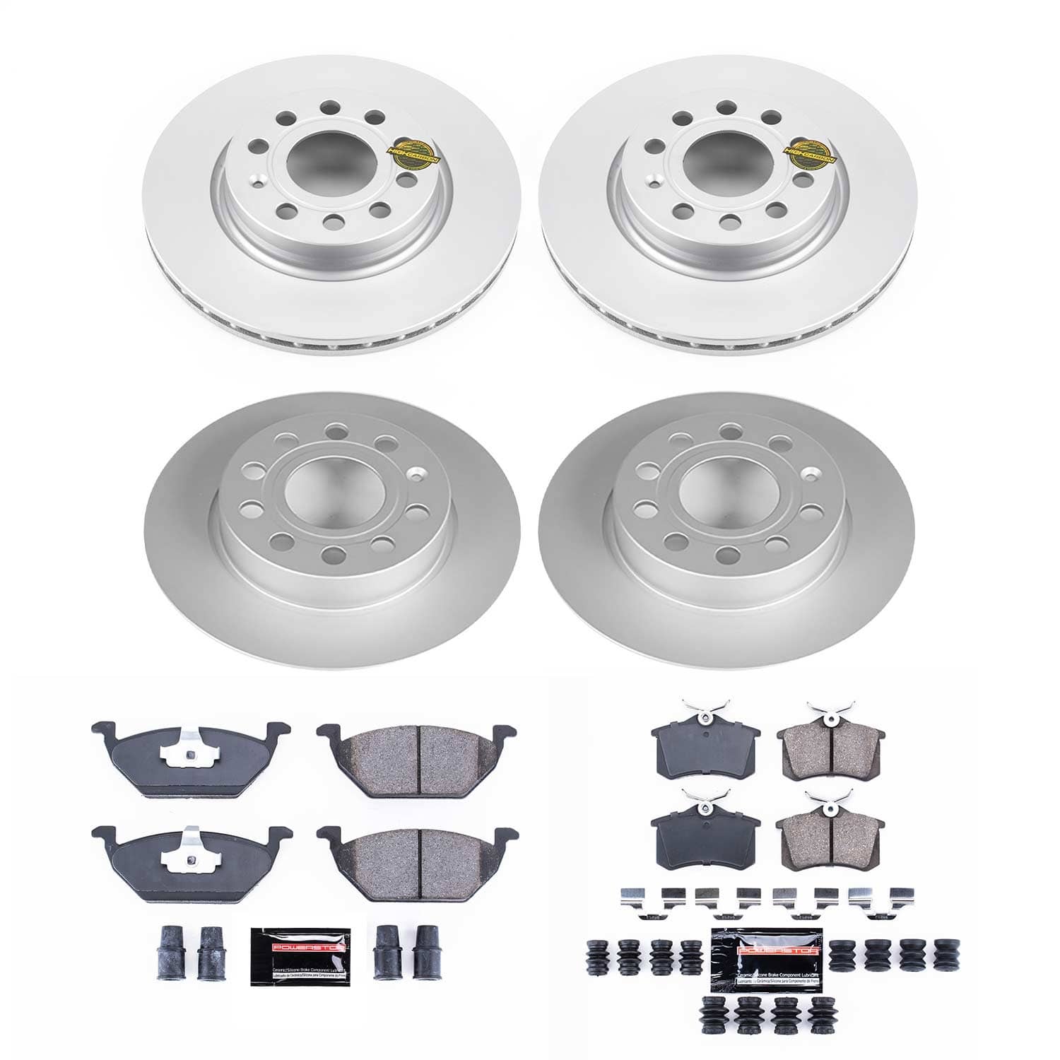 Power Stop - CRK7242 - Front and Rear - Disc Brake Pad and Rotor Kit