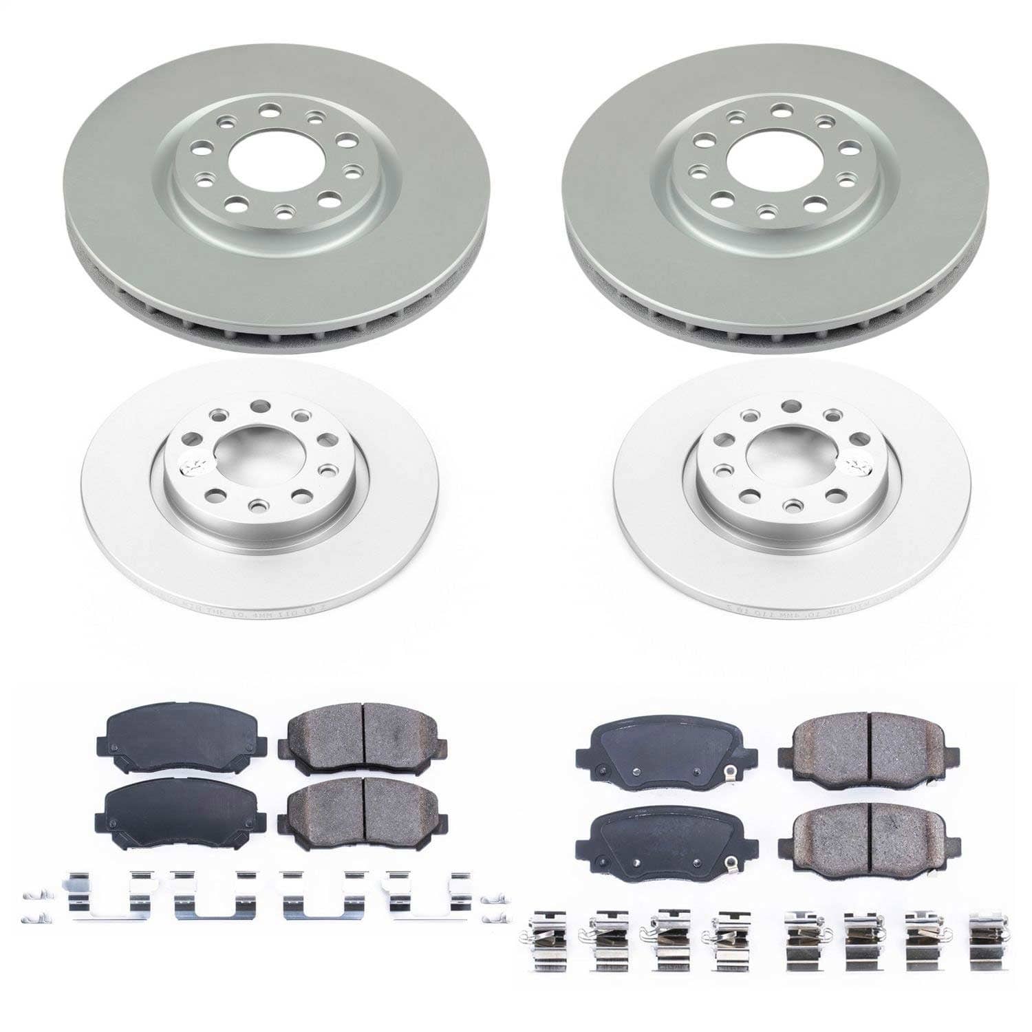 Power Stop - CRK7288 - Front and Rear - Disc Brake Pad and Rotor Kit