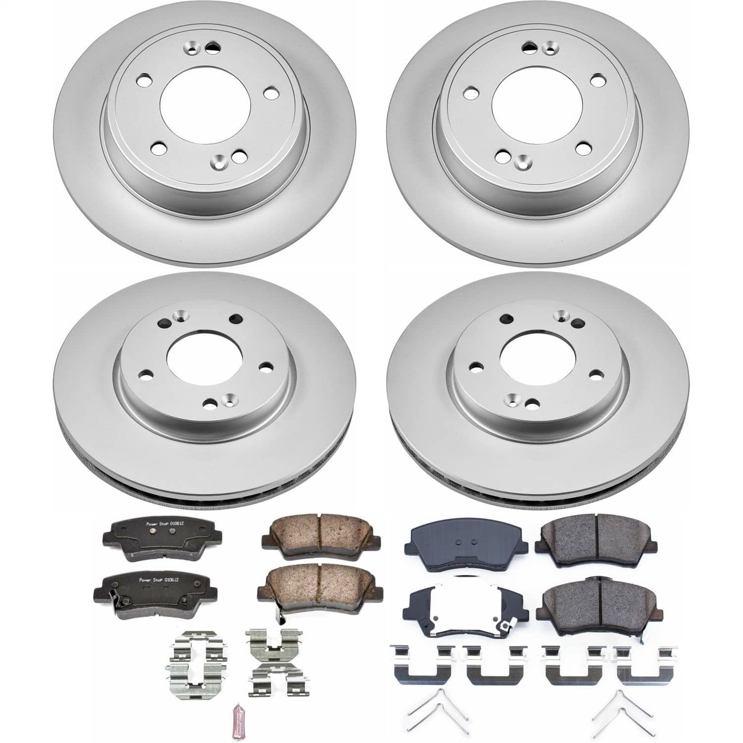 Power Stop - CRK7385 - Front and Rear - Disc Brake Pad and Rotor Kit