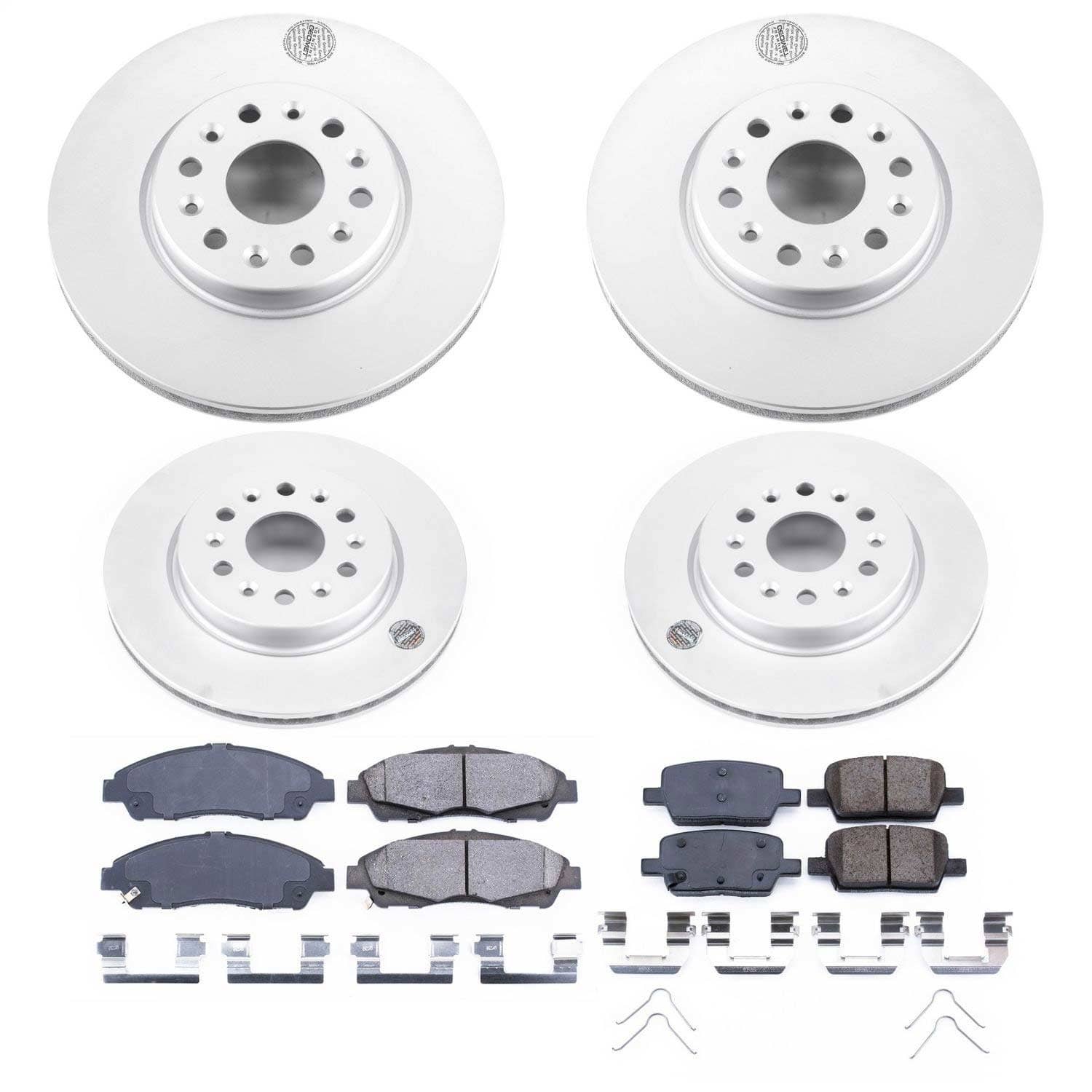 Power Stop - CRK7410 - Front and Rear - Disc Brake Pad and Rotor Kit