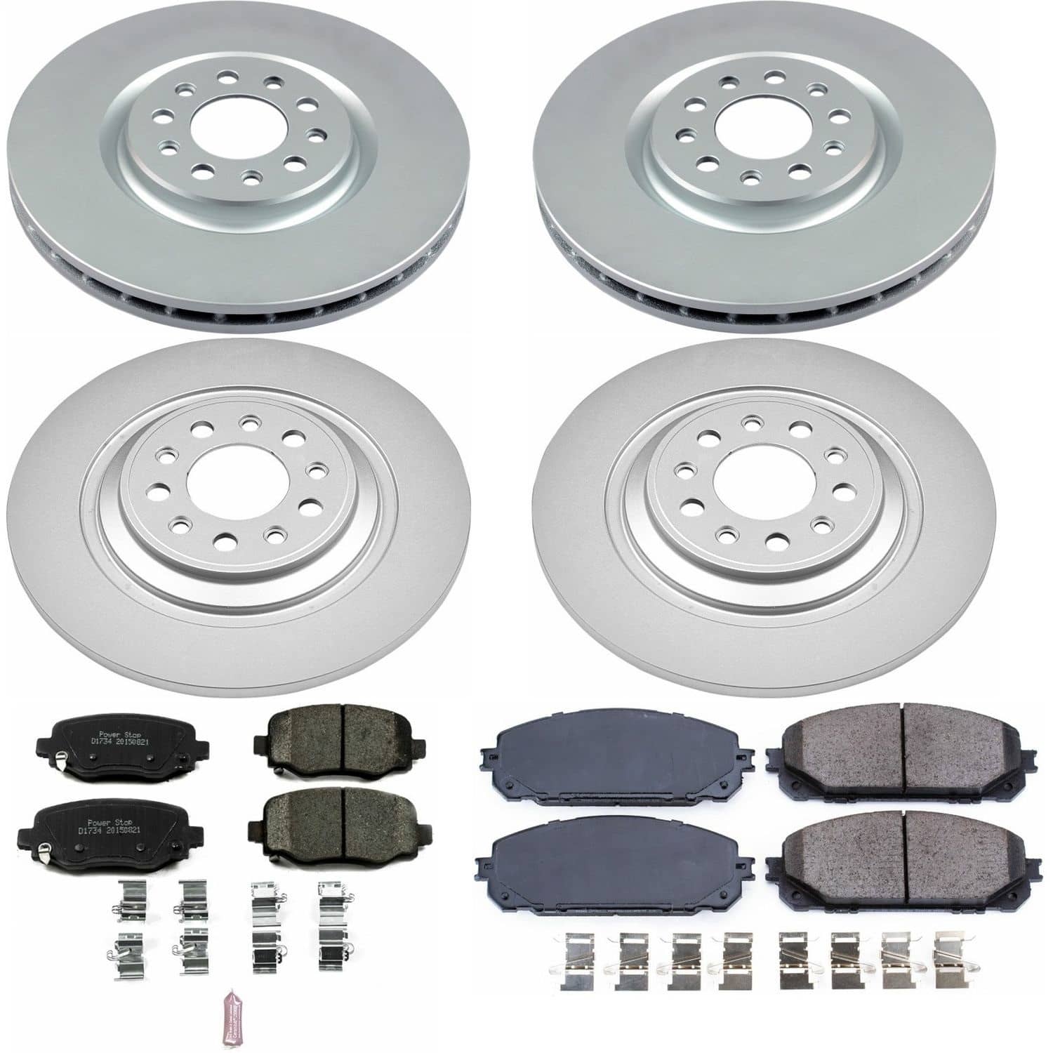 Power Stop - CRK7415 - Front and Rear - Disc Brake Pad and Rotor Kit