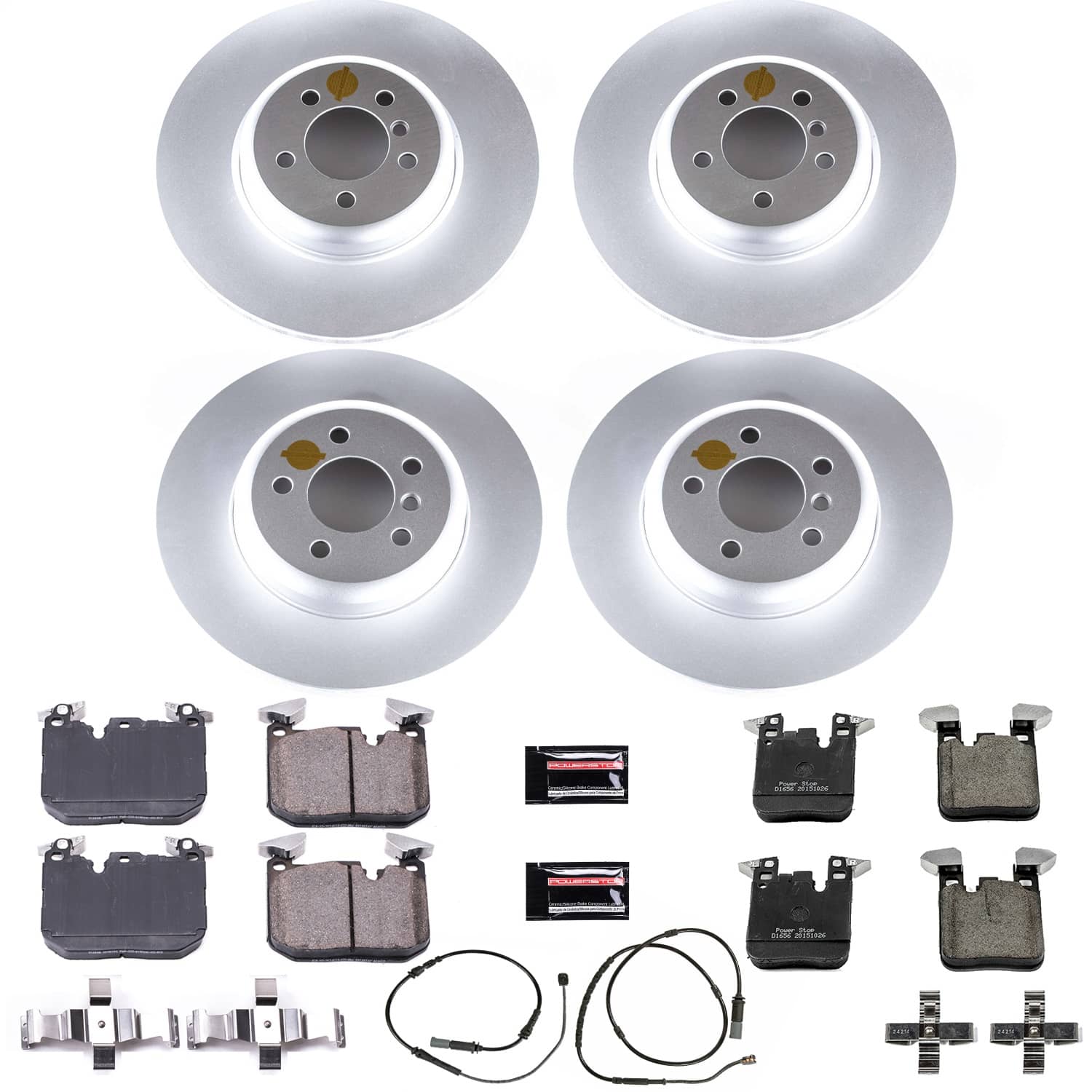 Power Stop - CRK7436 - Front and Rear - Disc Brake Pad and Rotor Kit