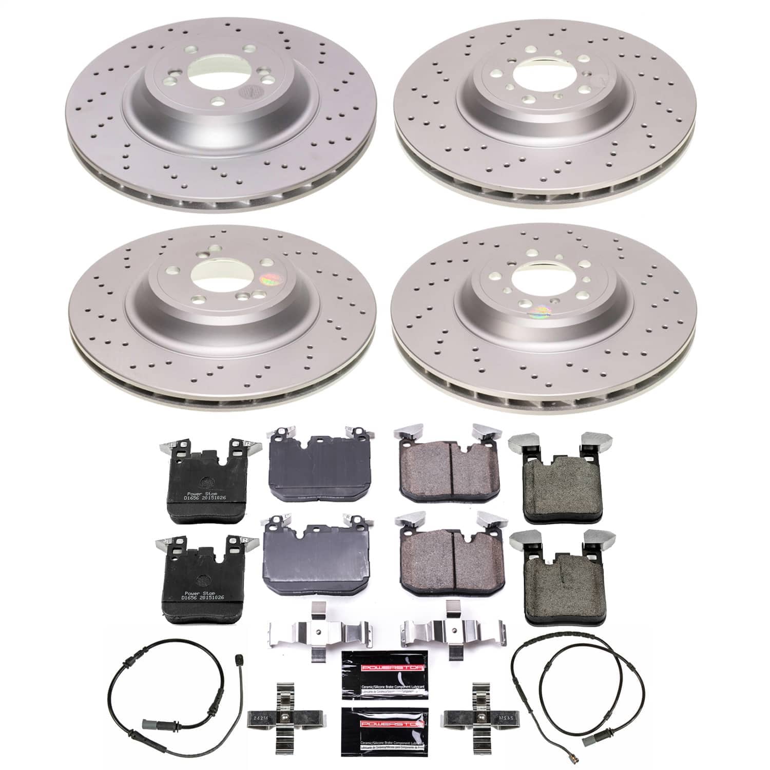 Power Stop - CRK7447 - Front and Rear - Disc Brake Pad and Rotor Kit