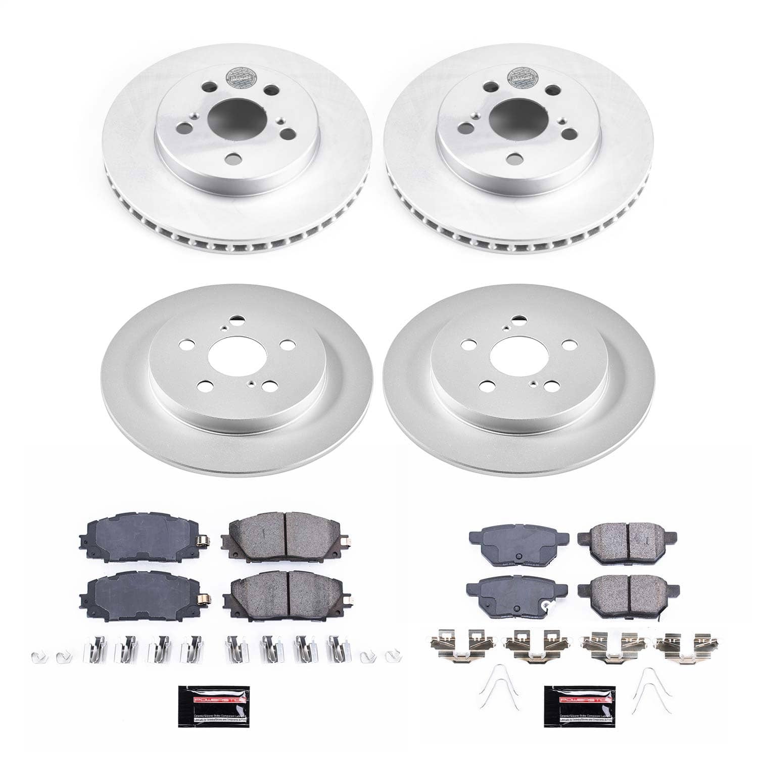 Power Stop - CRK7632 - Front and Rear - Disc Brake Pad and Rotor Kit