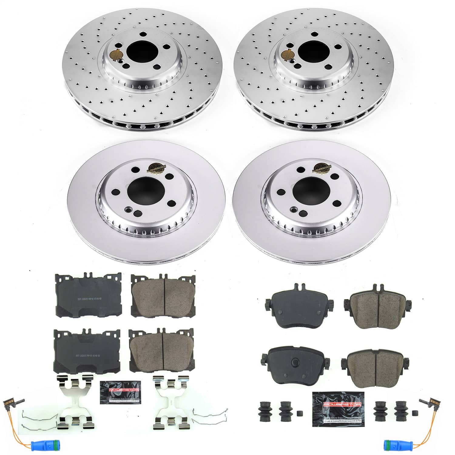 Power Stop - CRK7987 - Front and Rear - Disc Brake Pad and Rotor Kit