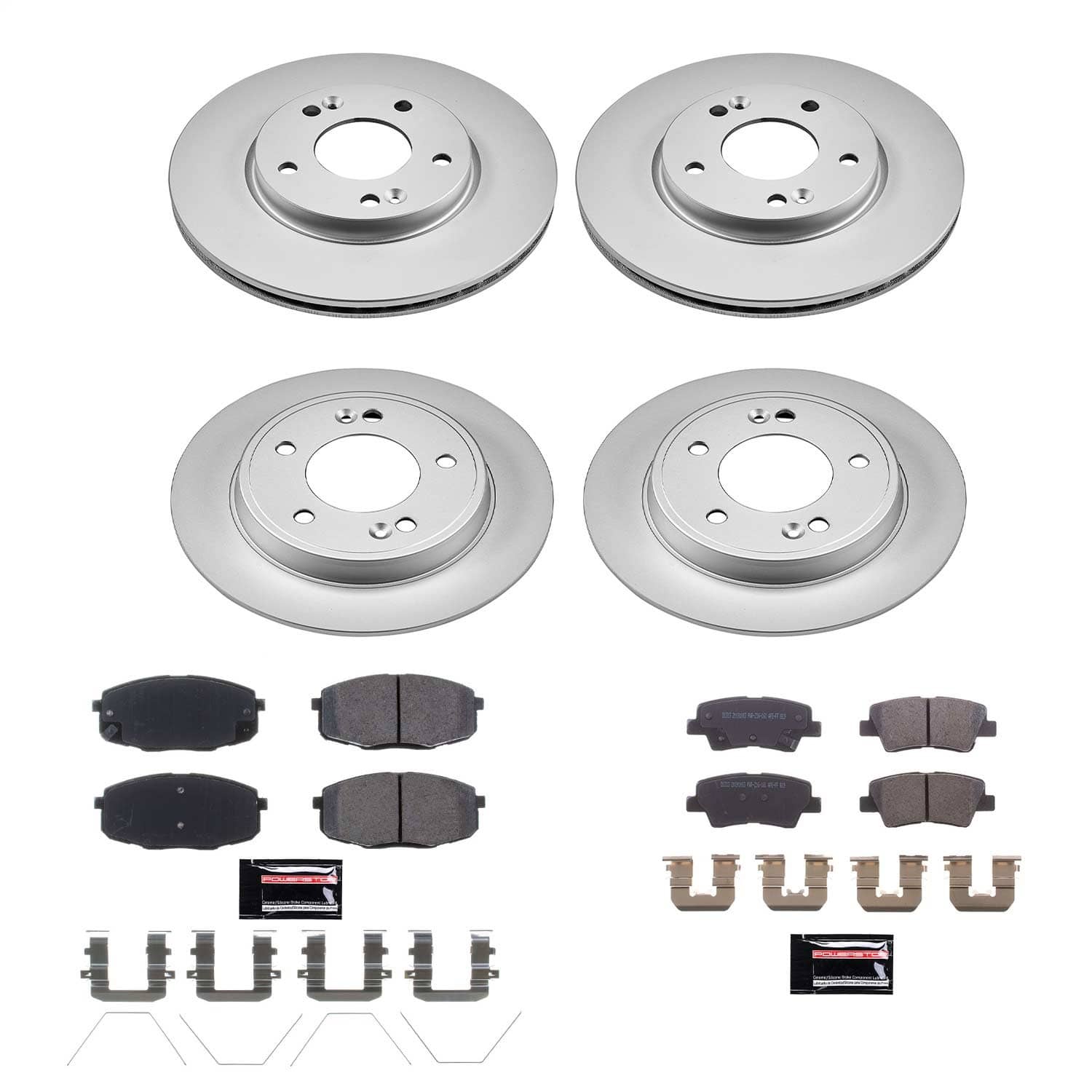Power Stop - CRK8008 - Front and Rear - Disc Brake Pad and Rotor Kit
