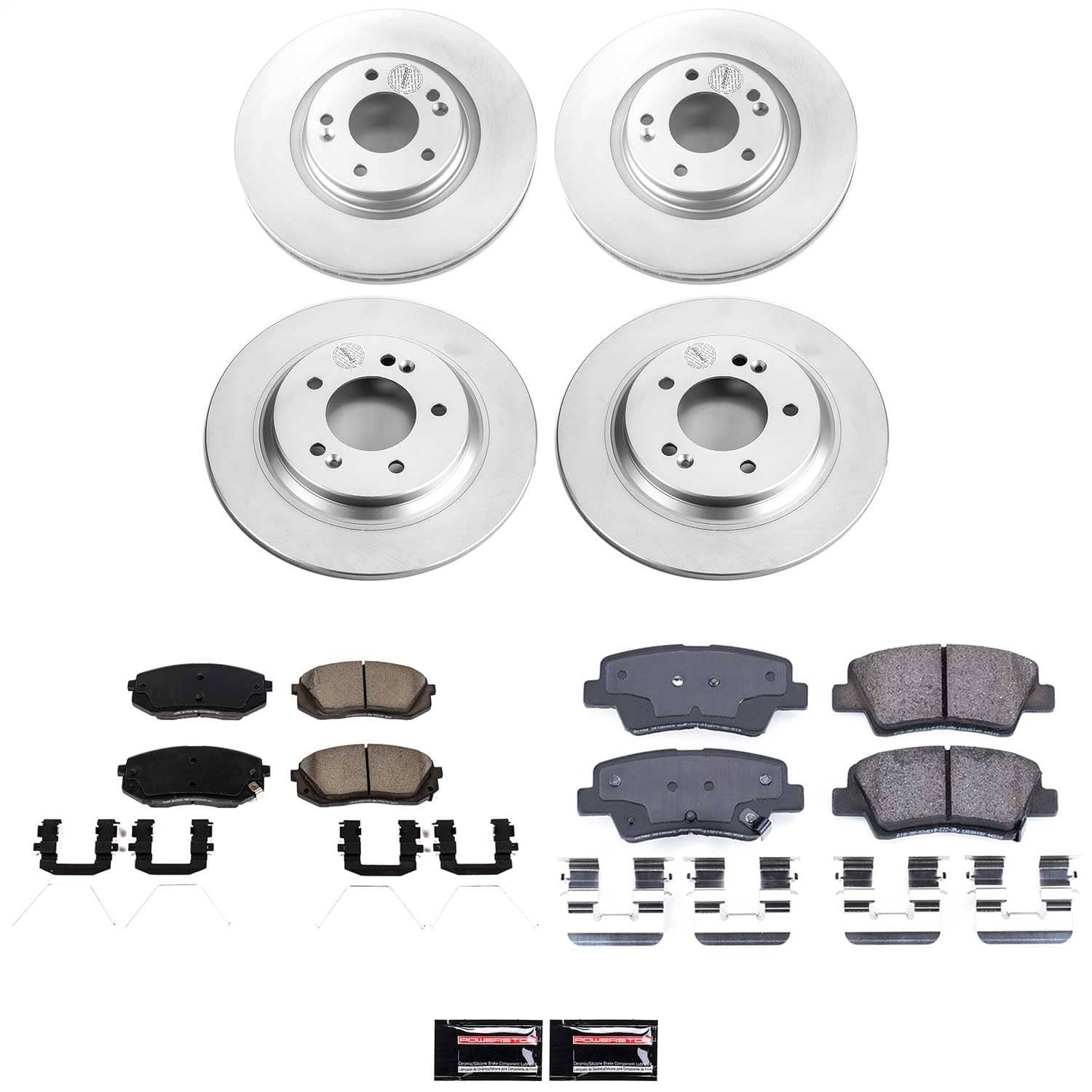 Power Stop - CRK8284 - Front and Rear - Disc Brake Pad and Rotor Kit